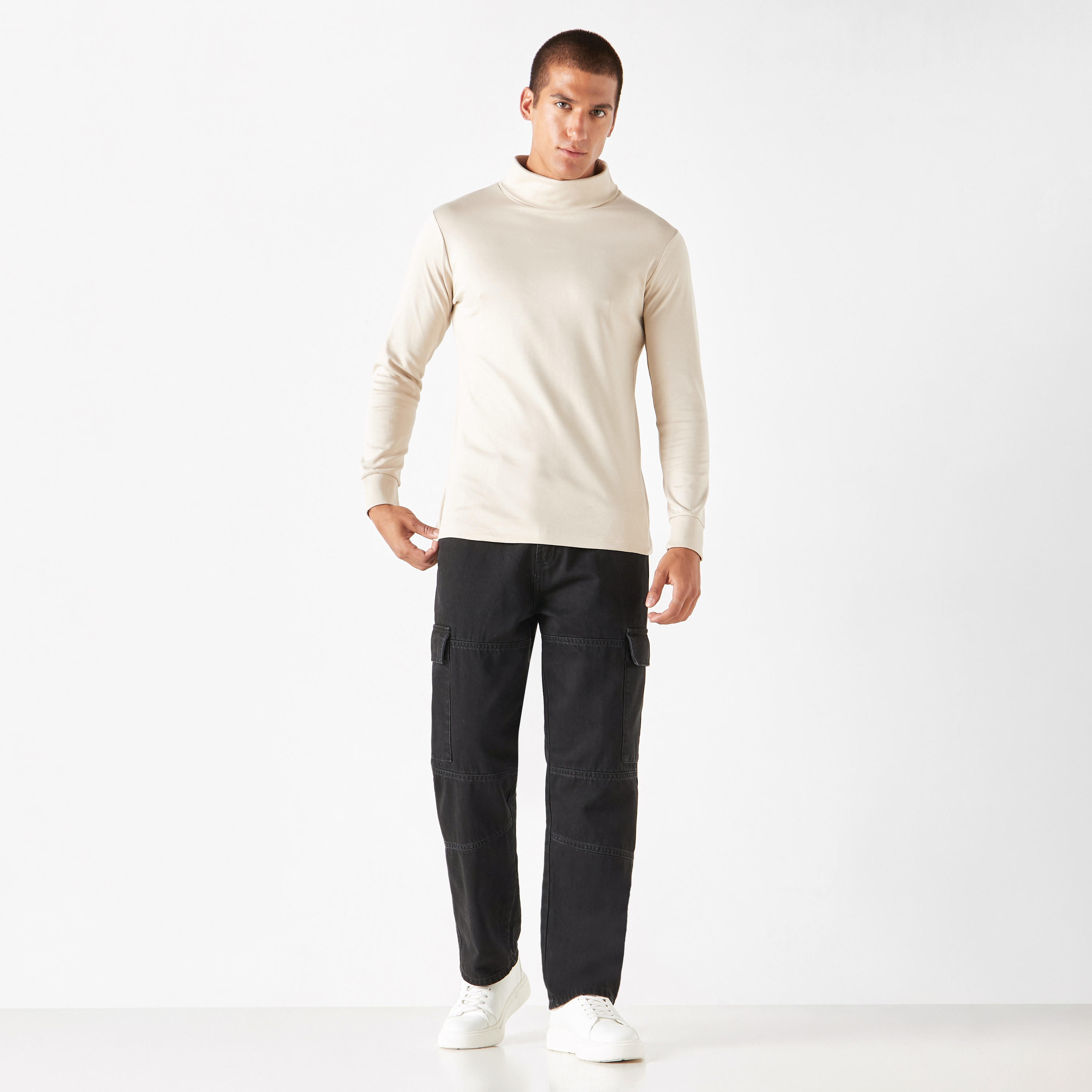 Solid Turtle Neck T-shirt with Long Sleeves-men-clothing-tshirtsandpolos-tshirts-image-6