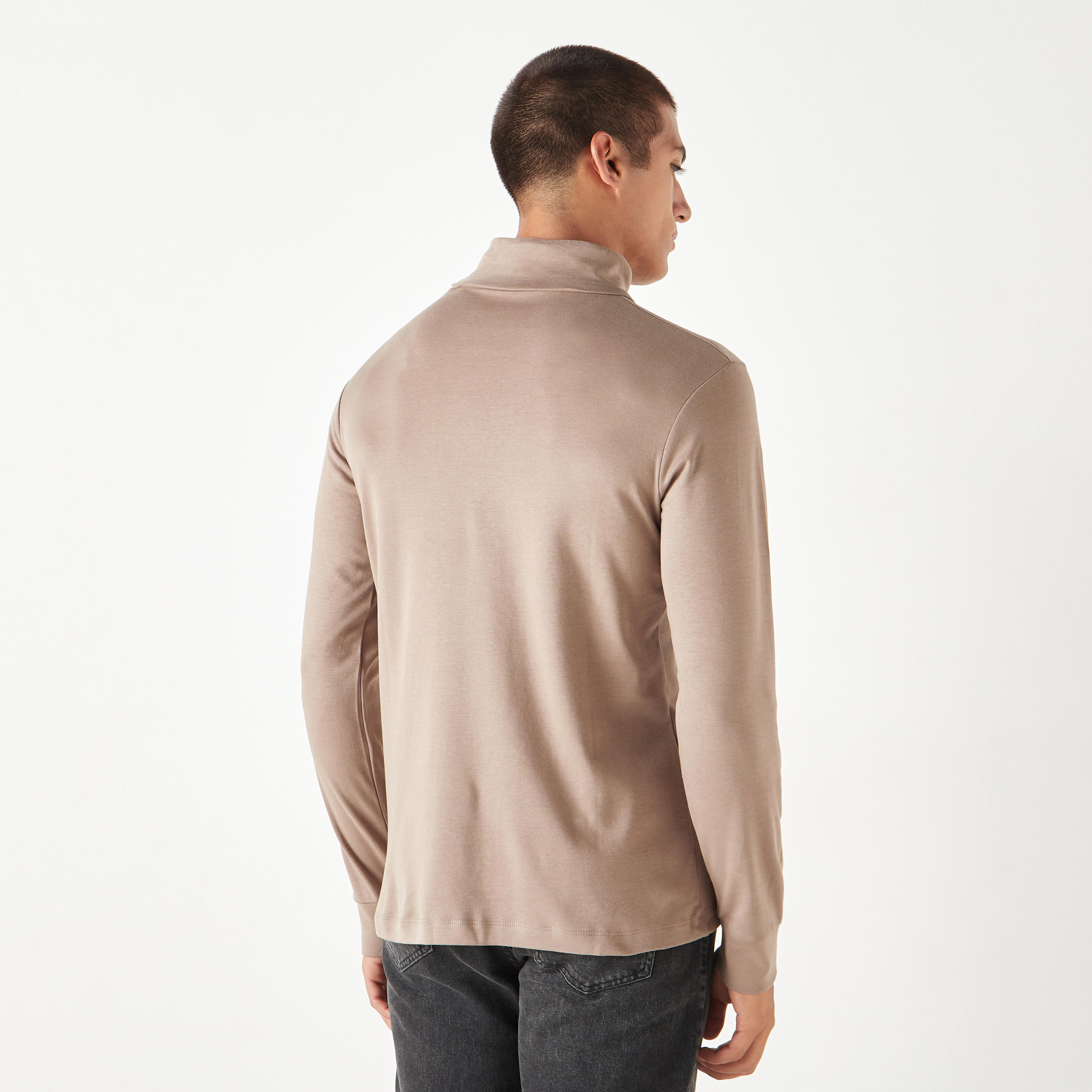 Solid Turtle Neck T-shirt with Long Sleeves-men-clothing-tshirtsandpolos-tshirts-image-3