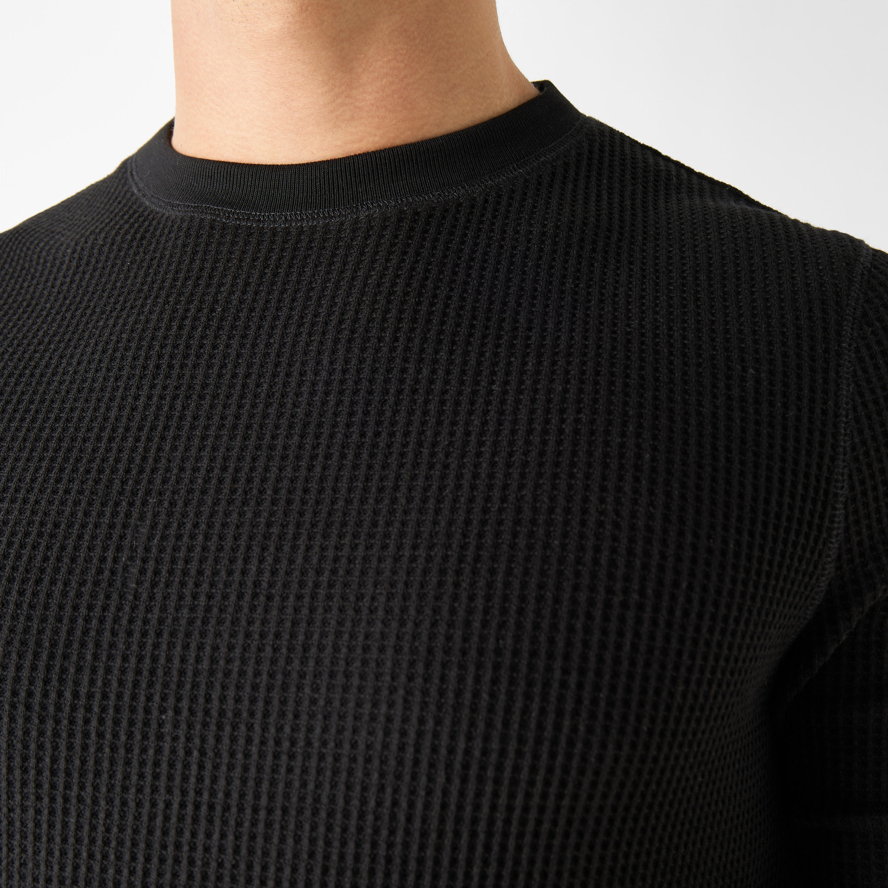 Ribbed T-shirt with Crew Neck and Long Sleeves-men-clothing-tshirtsandpolos-tshirts-image-16