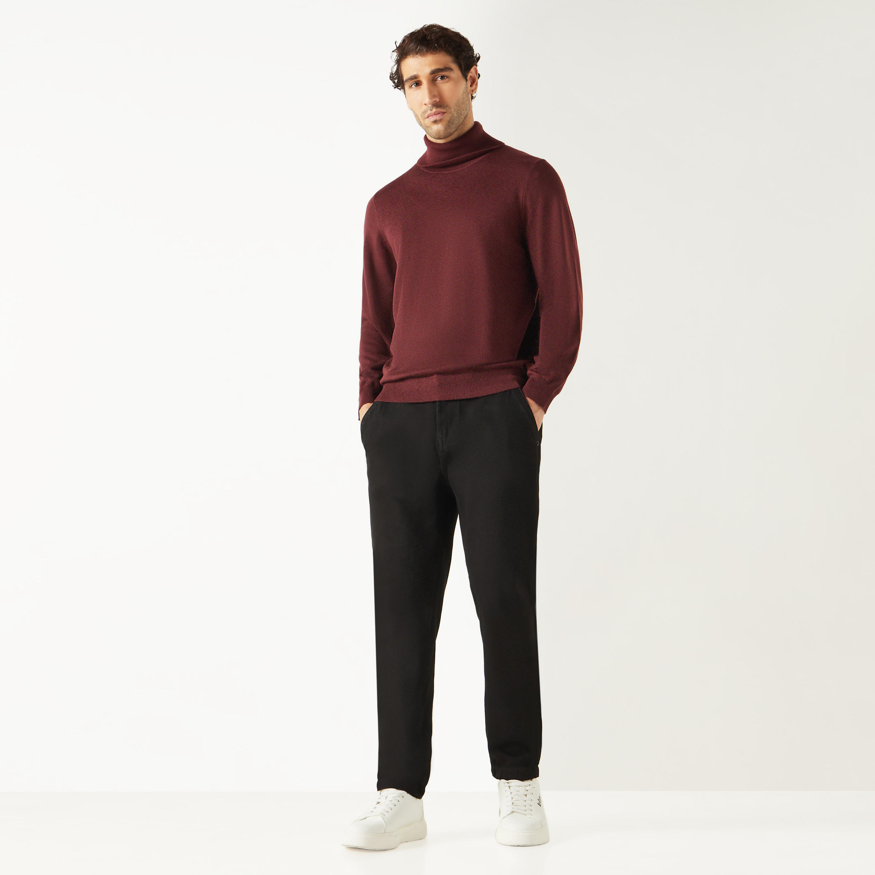 كنزة سادة بياقة عالية وأكمام طويلة-men-clothing-sweatersandpullovers-image-10