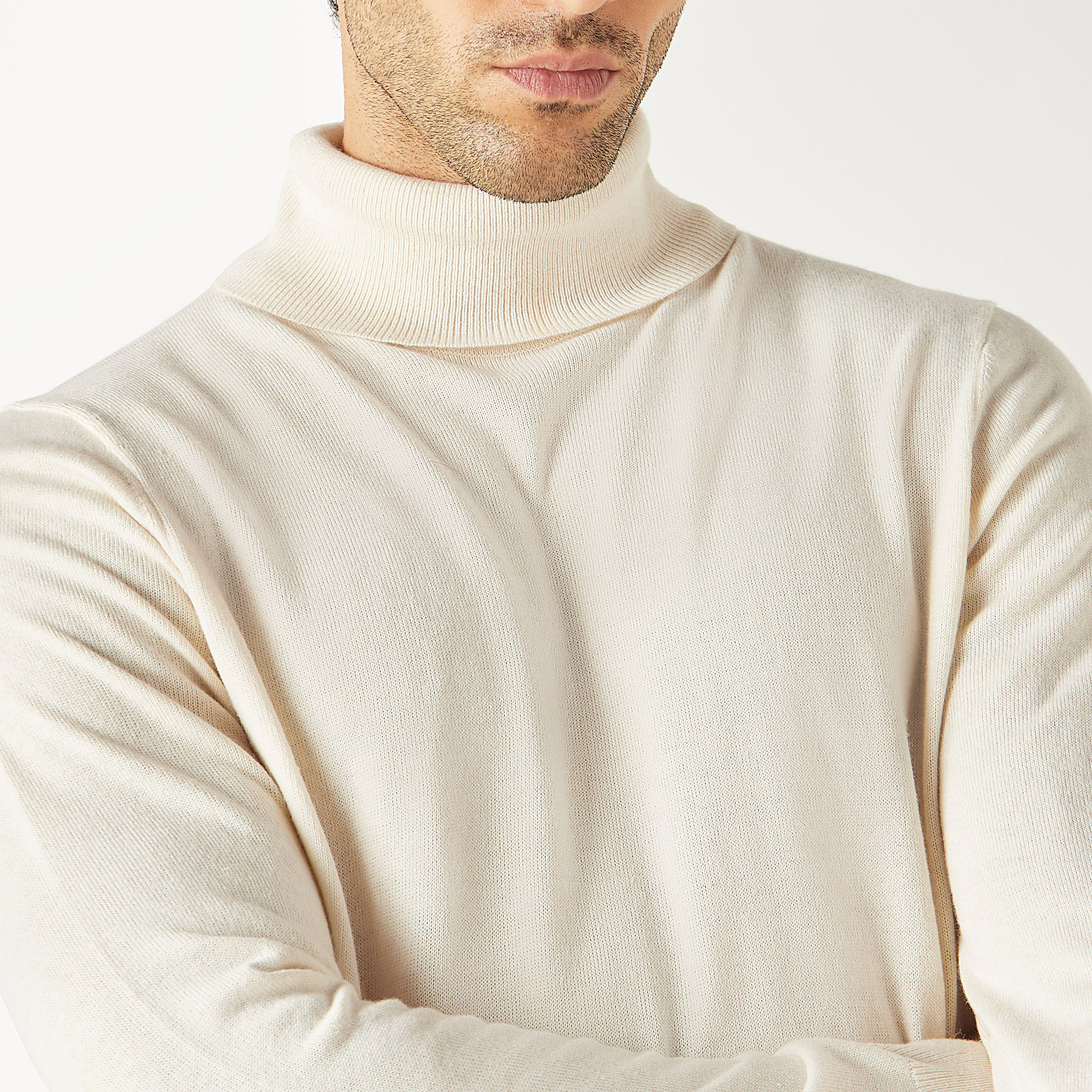 كنزة سادة بياقة عالية وأكمام طويلة-men-clothing-sweatersandpullovers-image-8