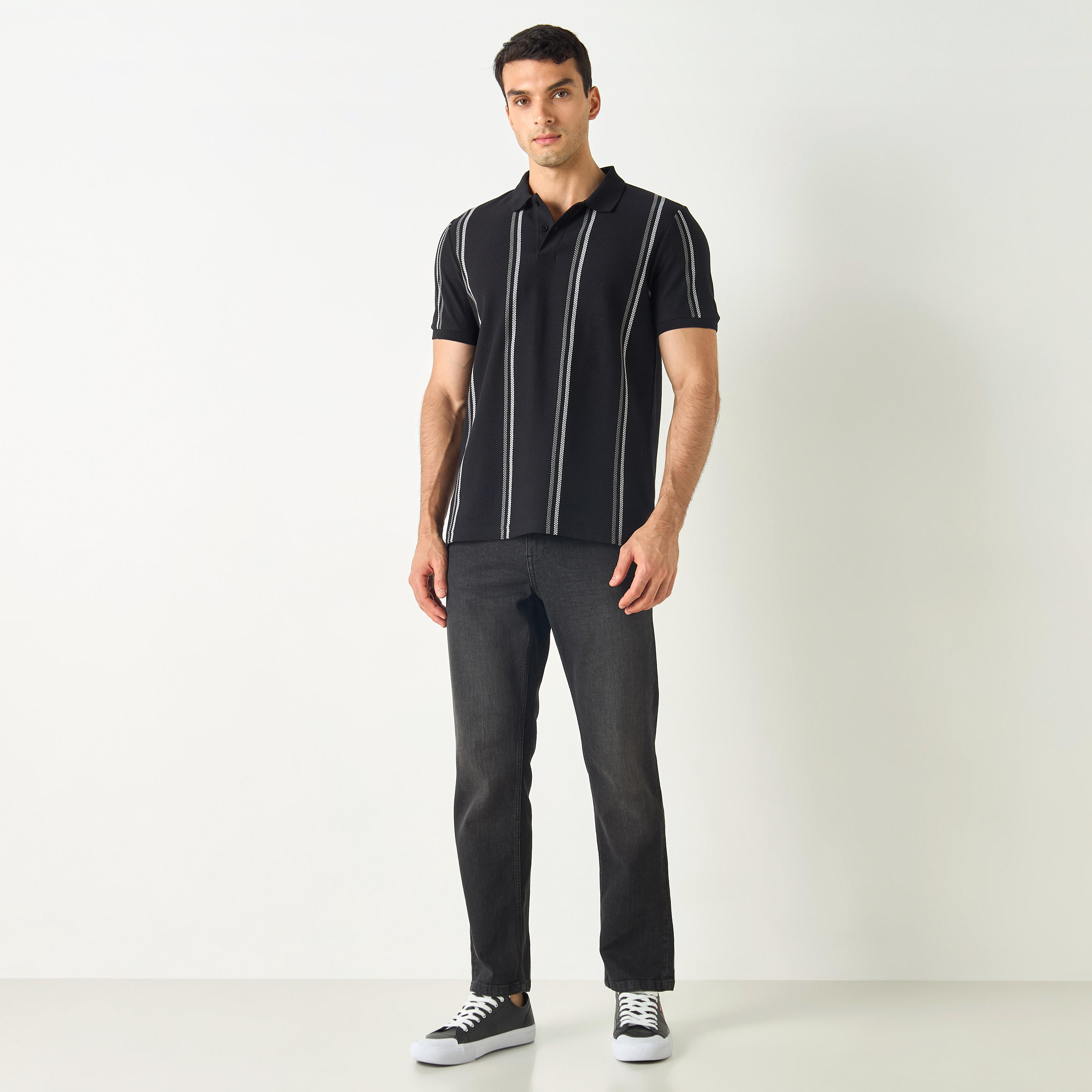 تيشيرت بولو مقلم بأكمام قصيرة-men-clothing-tshirtsandpolos-polos-image-3