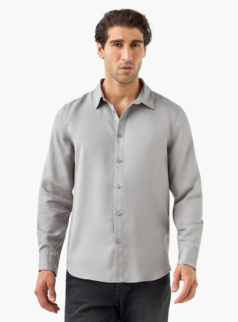 قميص بأكمام طويلة وقصة عادية-men-clothing-shirts-image-1