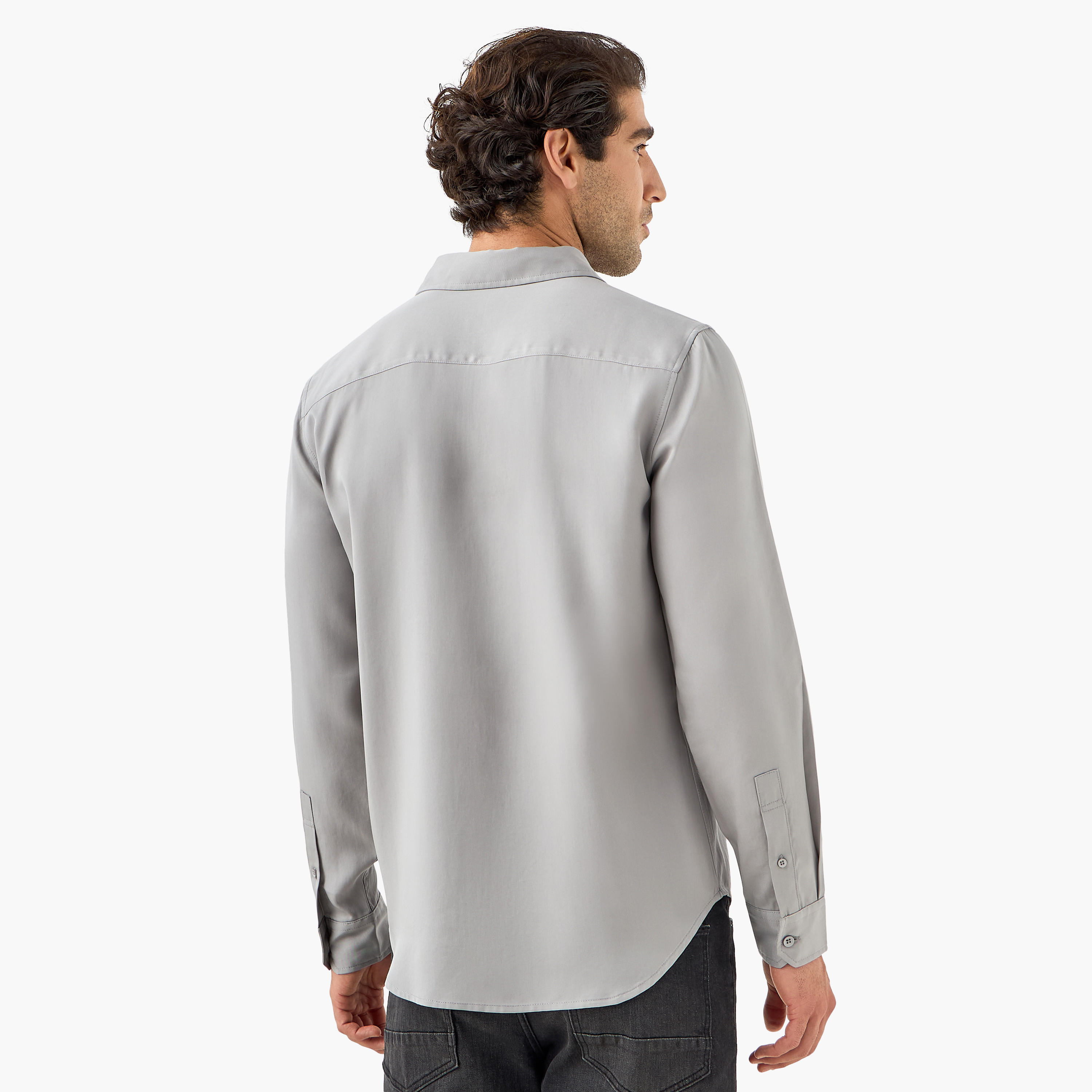 قميص بأكمام طويلة وقصة عادية-men-clothing-shirts-image-3