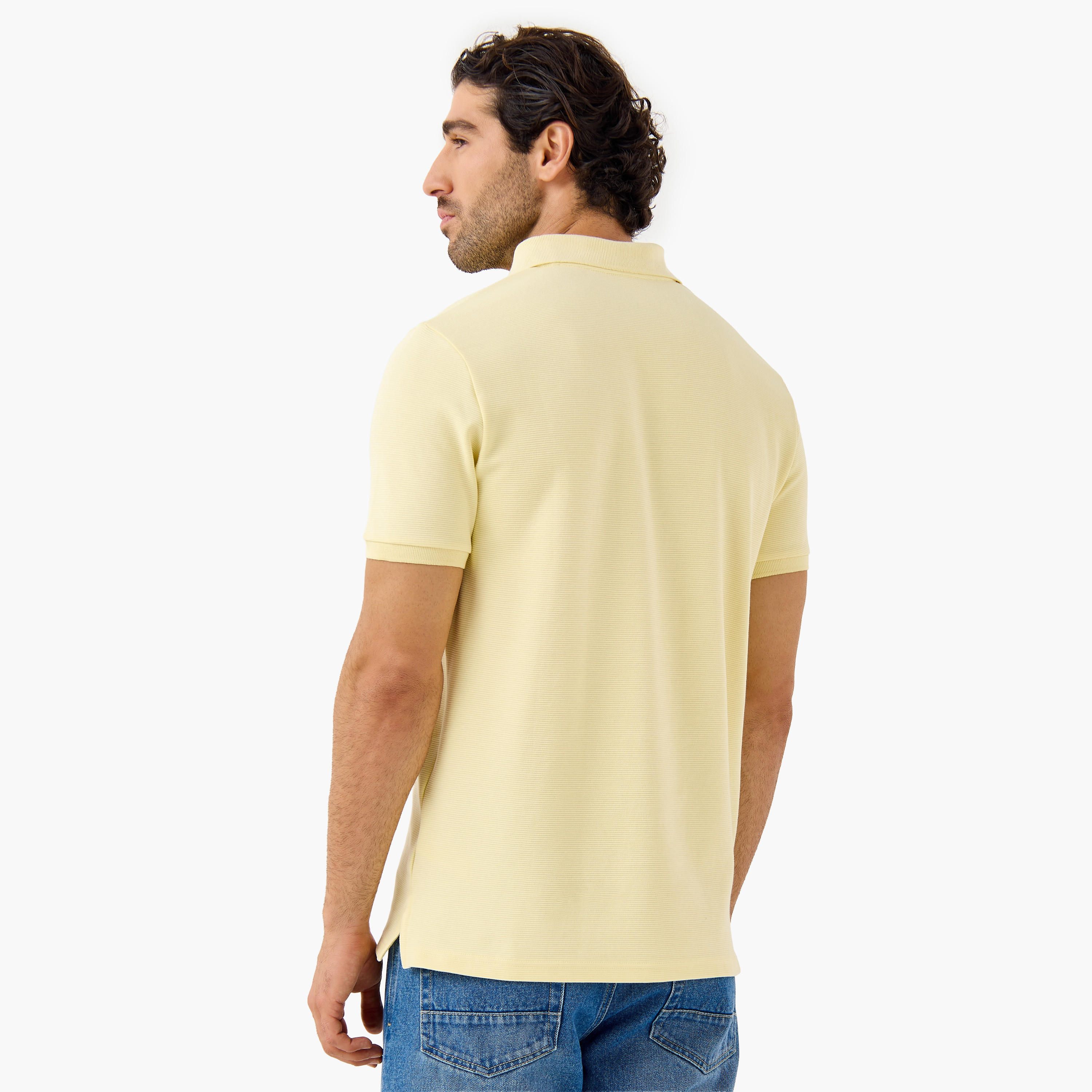 تيشيرت بولو بأكمام قصيرة وقصة عادية-men-clothing-tshirtsandpolos-polos-image-3
