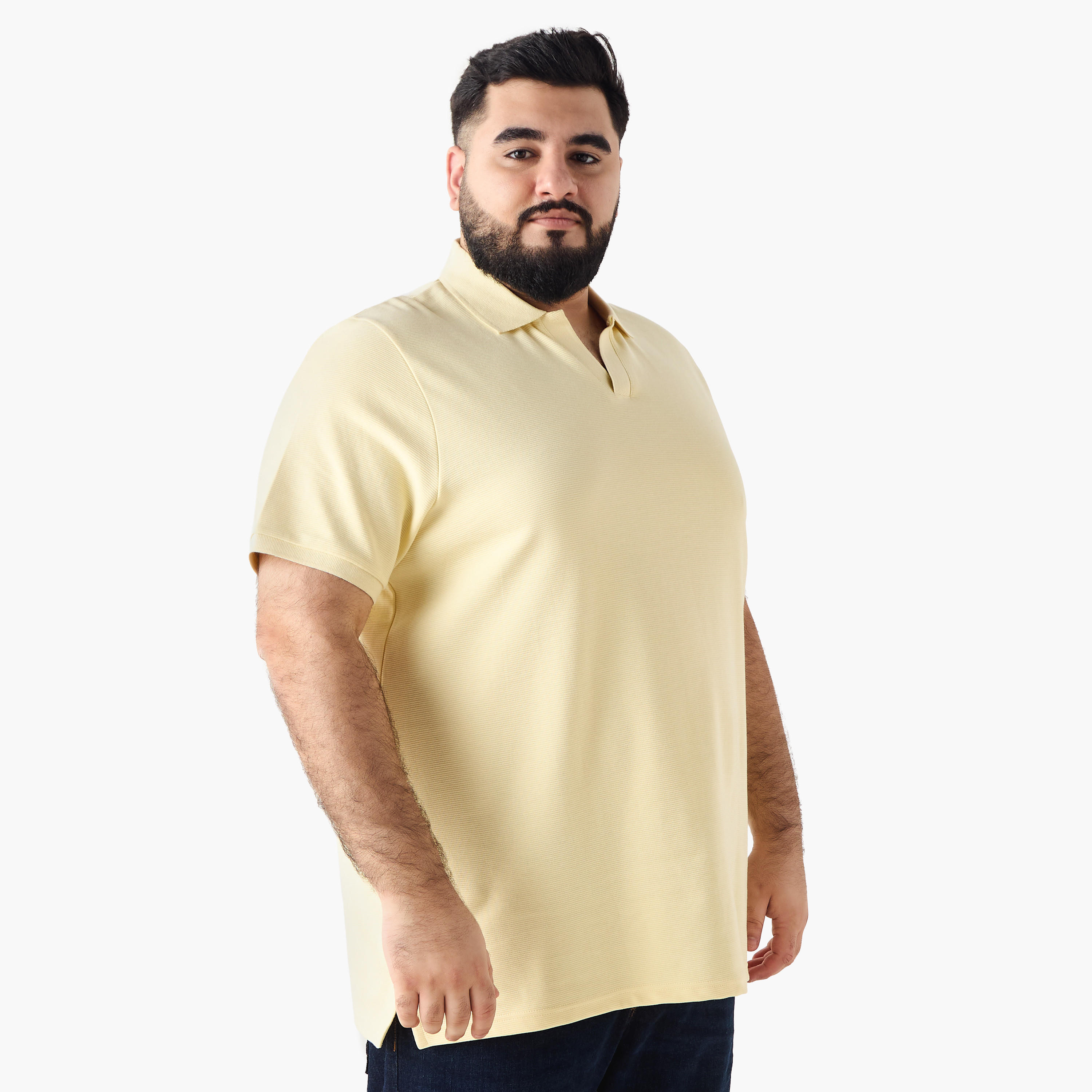 تيشيرت بولو بأكمام قصيرة وقصة عادية-men-clothing-tshirtsandpolos-polos-image-5