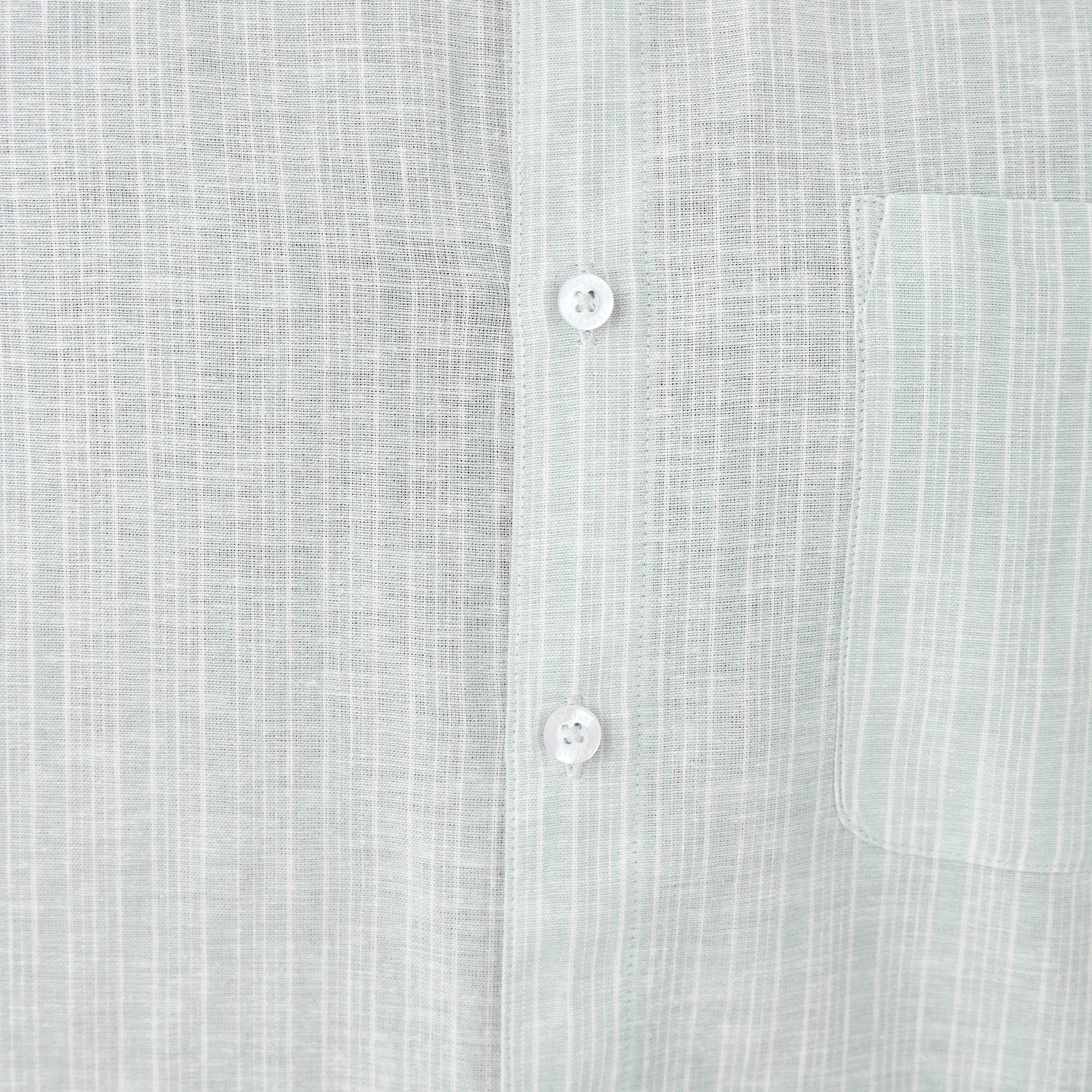 قميص مقلّم من مزيج الكتان بياقة ماندارين-men-clothing-shirts-image-5