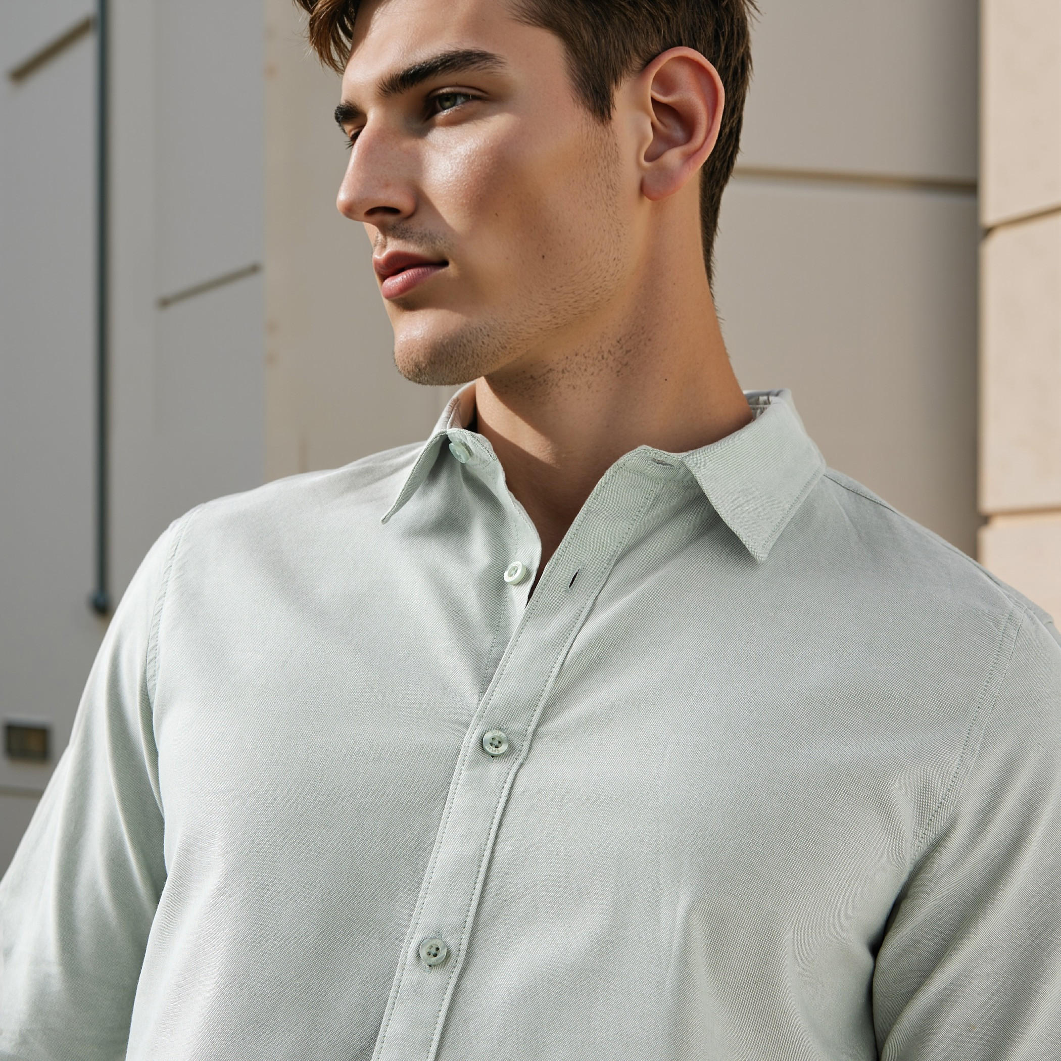 Slim Fit Collared Oxford Shirt-men-clothing-shirts-image-4