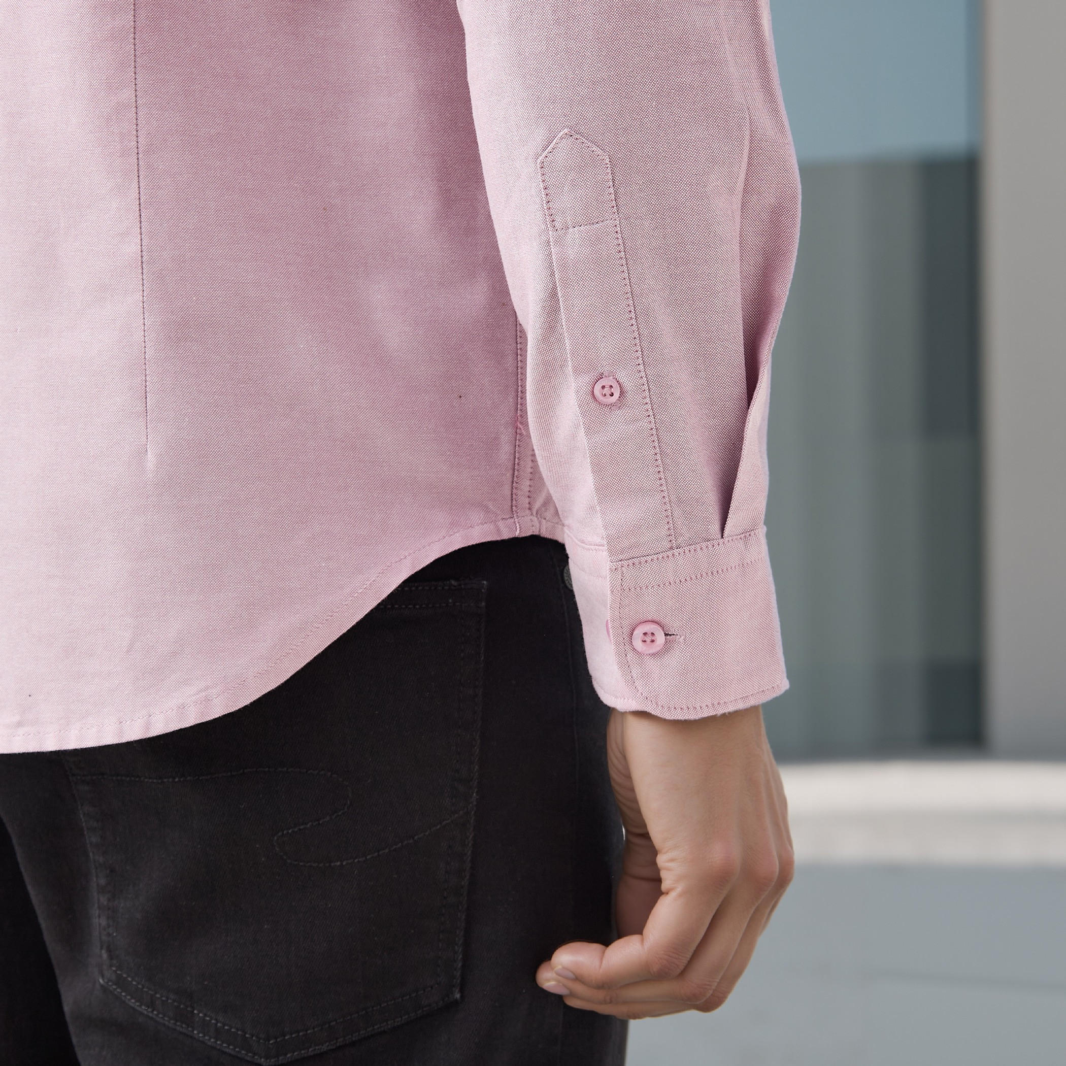 قميص أكسفورد بقصّة سليم وياقة عادية-men-clothing-shirts-image-5