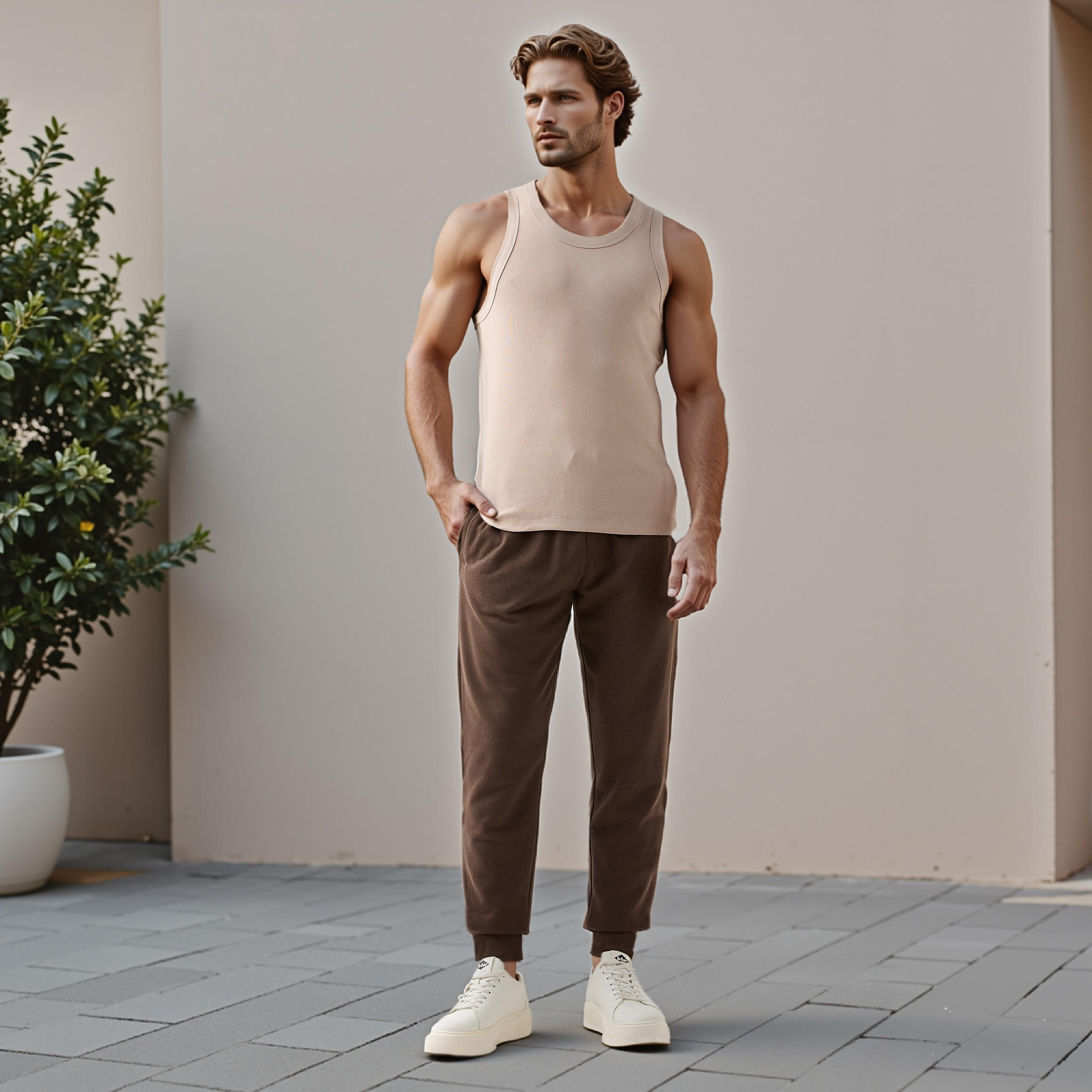 فيست دون أكمام مضلع مع ياقة مستديرة-men-clothing-tshirtsandpolos-vests-image-4