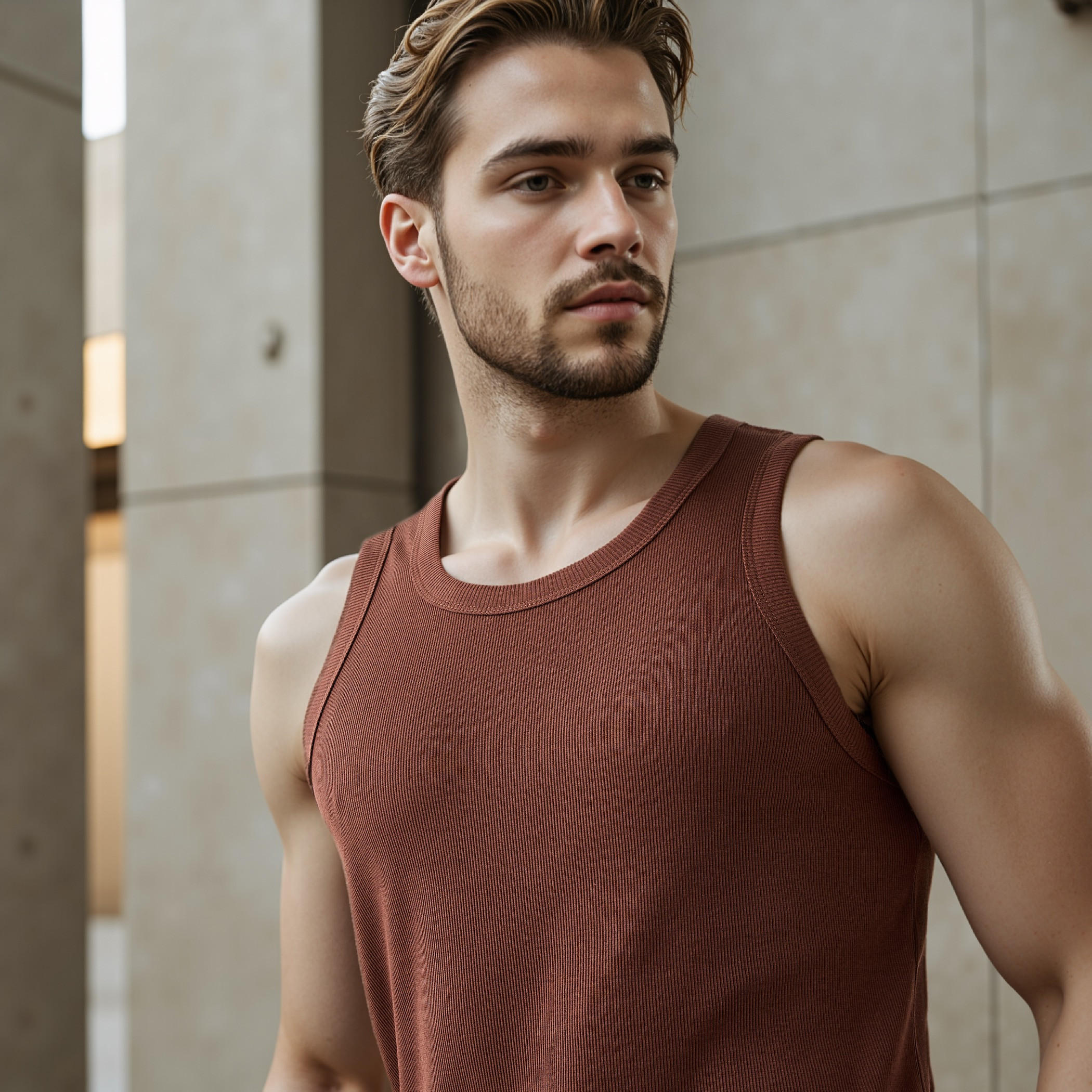 فيست دون أكمام مضلع مع ياقة مستديرة-men-clothing-tshirtsandpolos-vests-image-4
