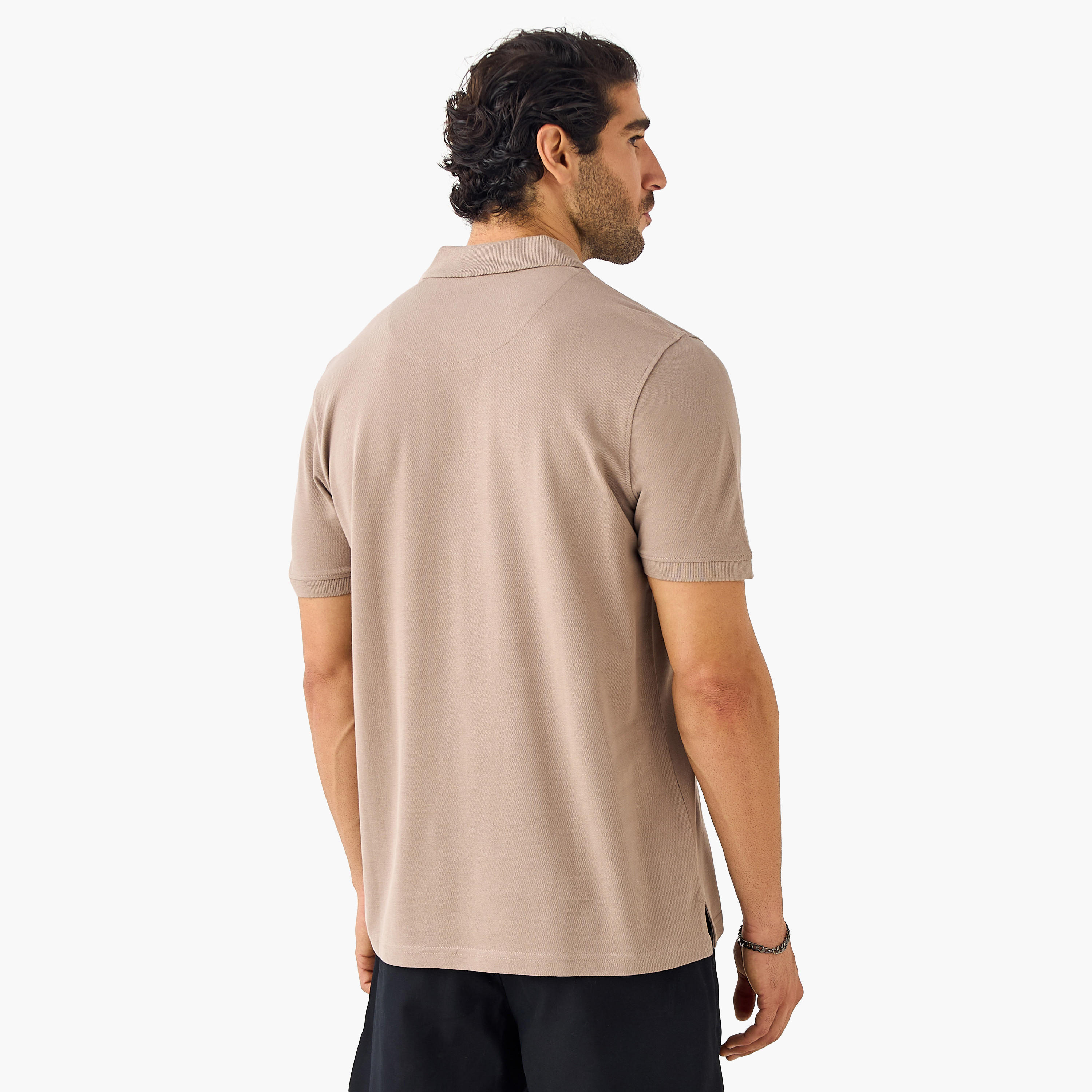 تيشيرت بولو بقصة عادية وأكمام قصيرة-men-clothing-tshirtsandpolos-polos-image-3