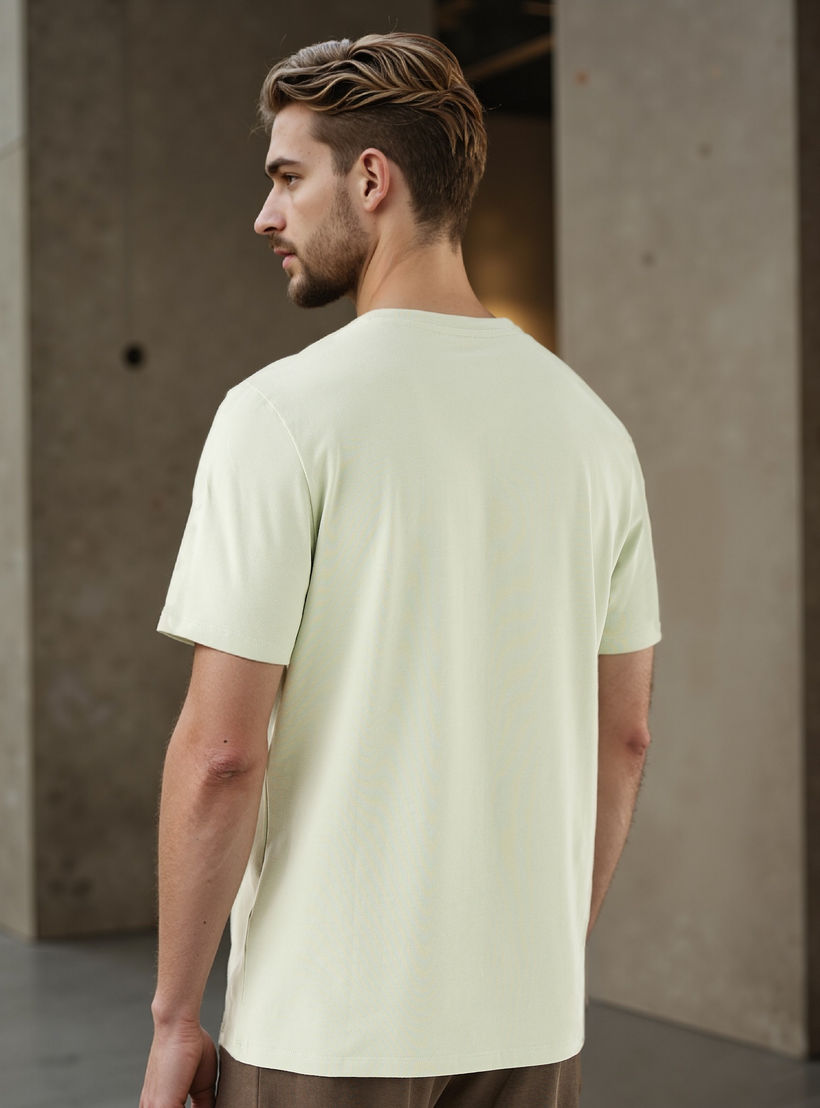 Regular Fit Crew Neck T-shirt with Short Sleeves-men-clothing-tshirtsandpolos-tshirts-image-3