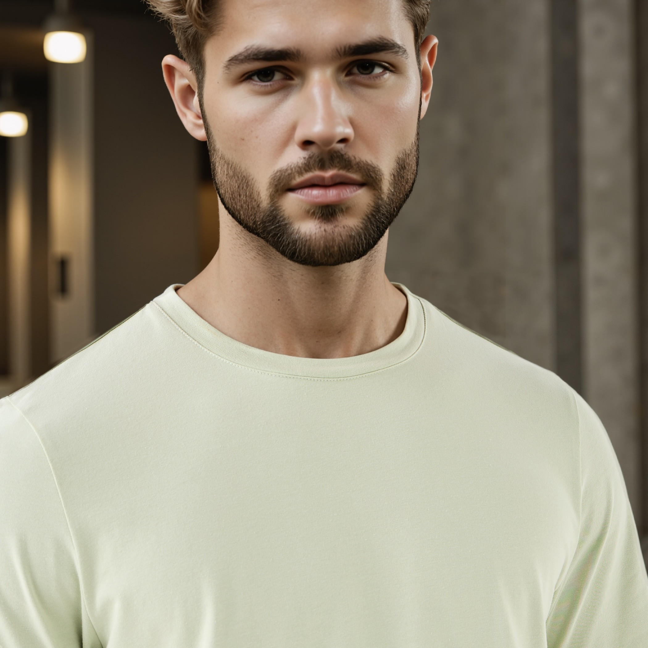 Regular Fit Crew Neck T-shirt with Short Sleeves-men-clothing-tshirtsandpolos-tshirts-image-4