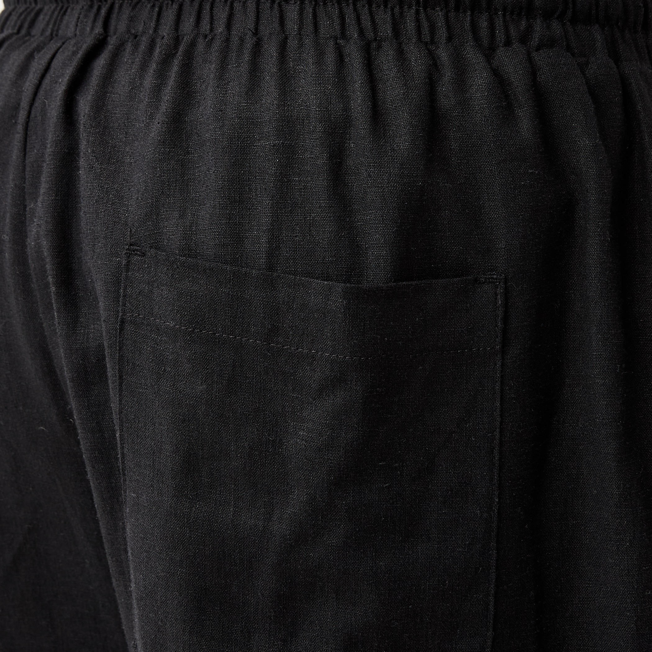 Regular Fit Linen Blend Flexi Waist Shorts-men-clothing-bottoms-shorts-image-5