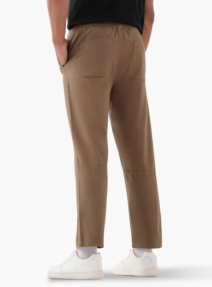 Relaxed Fit Trousers with Flexi Comfort Waistband and Pockets-men-clothing-bottoms-trousersandchinos-trousers-image-3