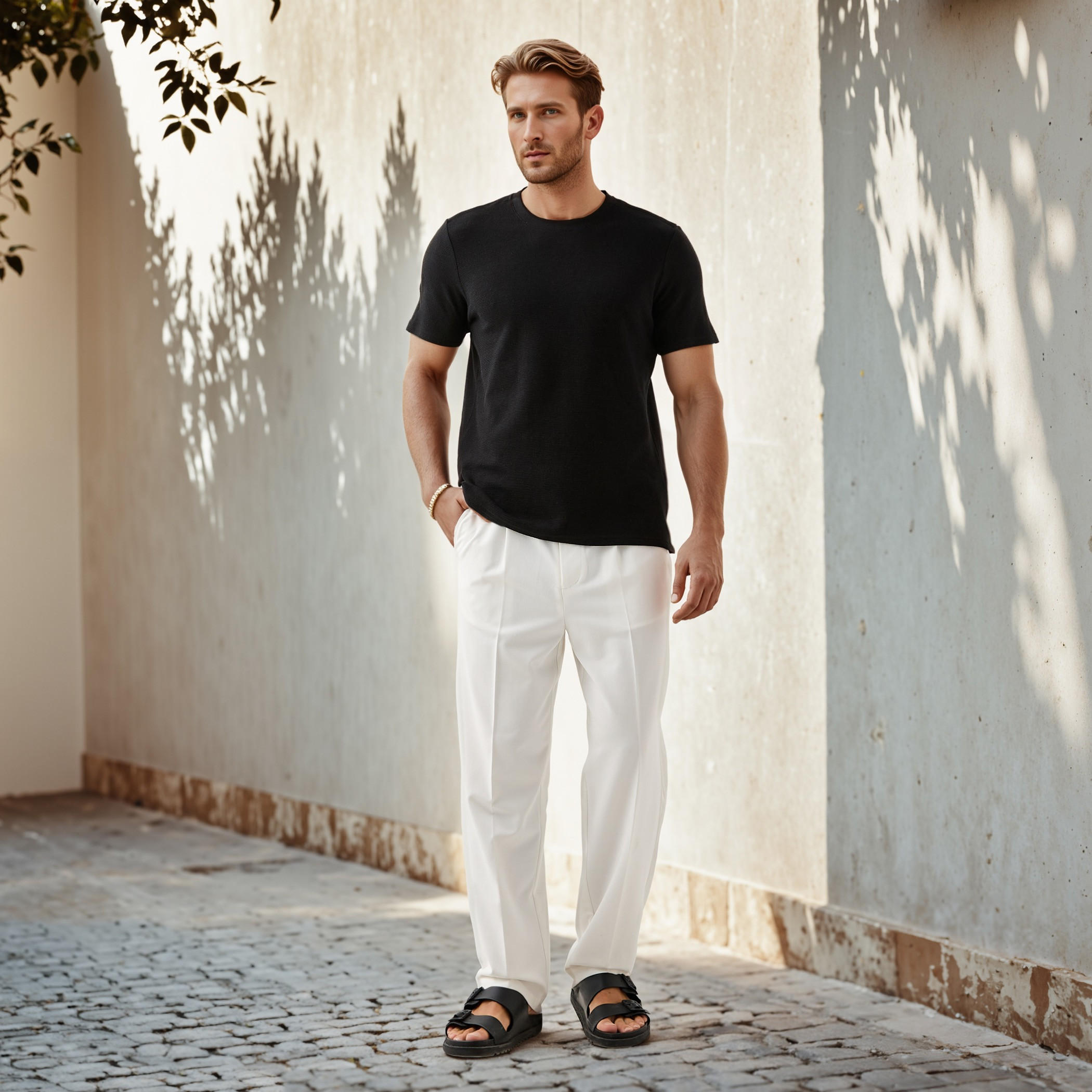 Textured Relaxed Fit T-shirt with Crew Neck-men-clothing-tshirtsandpolos-tshirts-image-2
