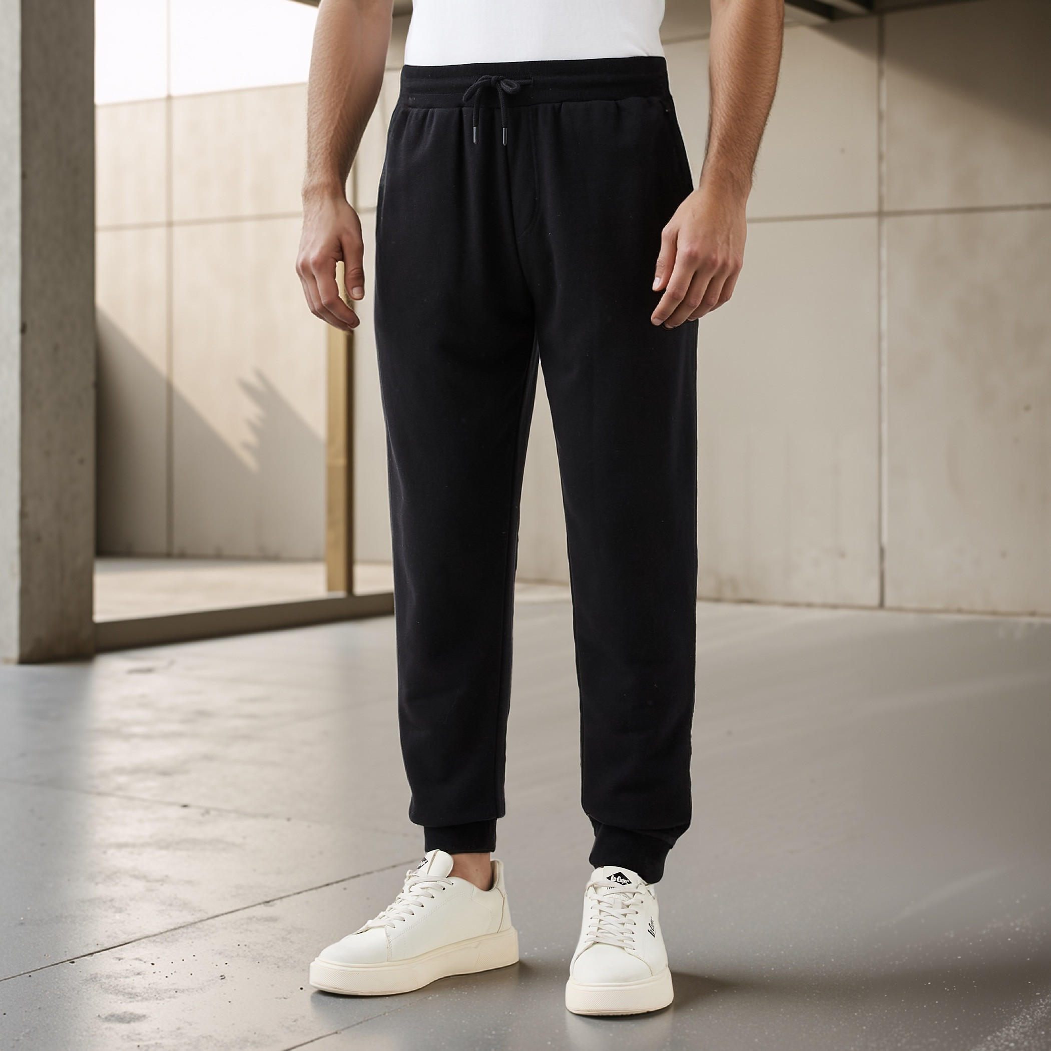 Men Regular Fit Joggers with FlexiComfort Waistband-men-clothing-bottoms-joggers-image-1