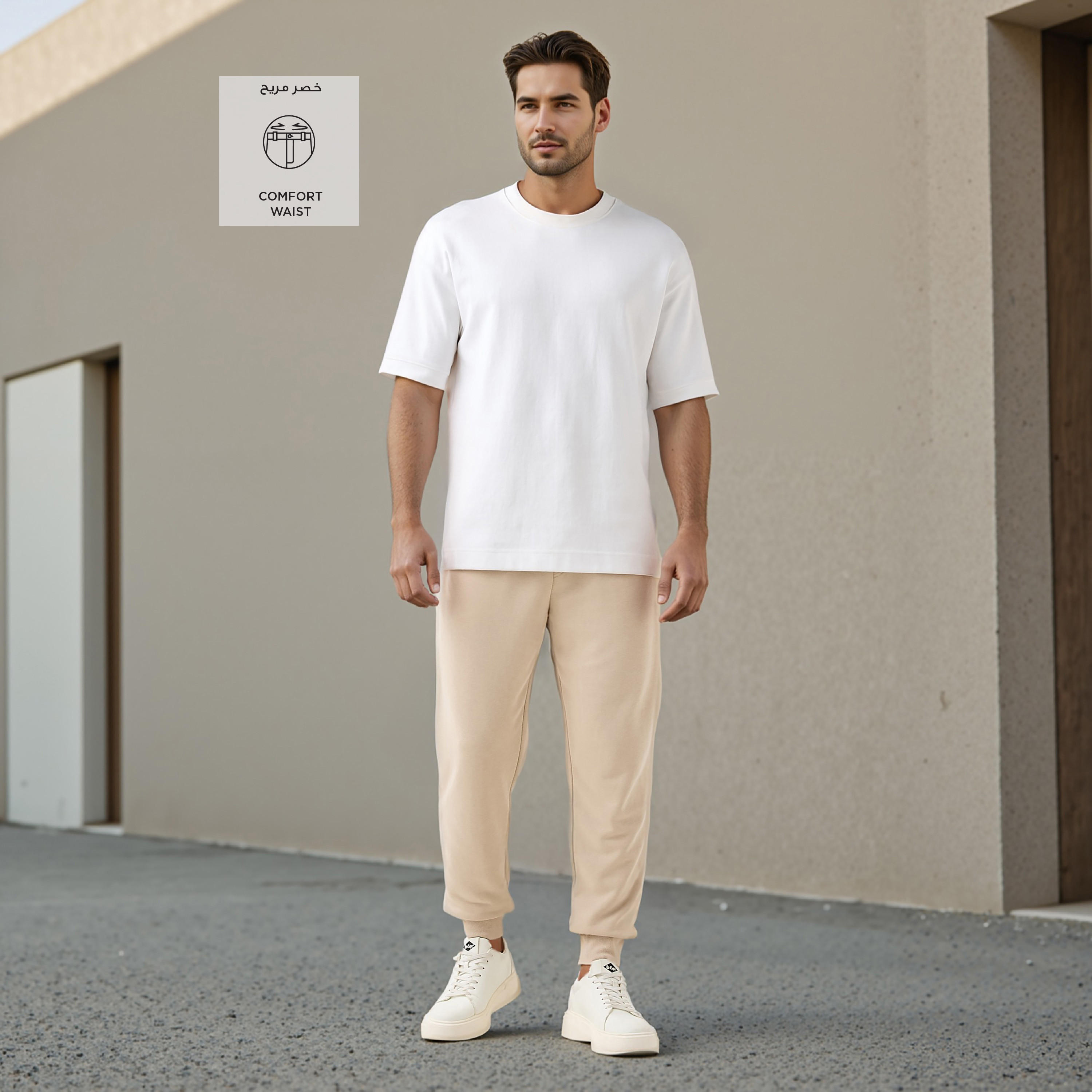 Men Regular Fit Joggers with FlexiComfort Waistband-men-clothing-bottoms-joggers-image-2
