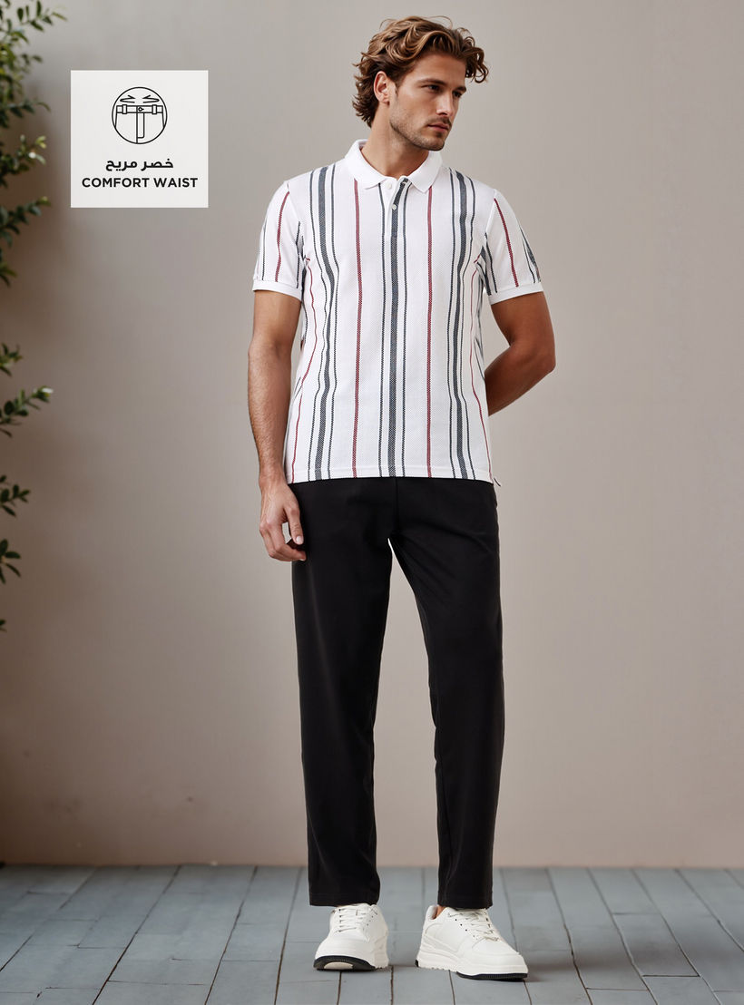 Regular Fit Flexi Waist Pants with Pocket -men-clothing-bottoms-trousersandchinos-trousers-image-2