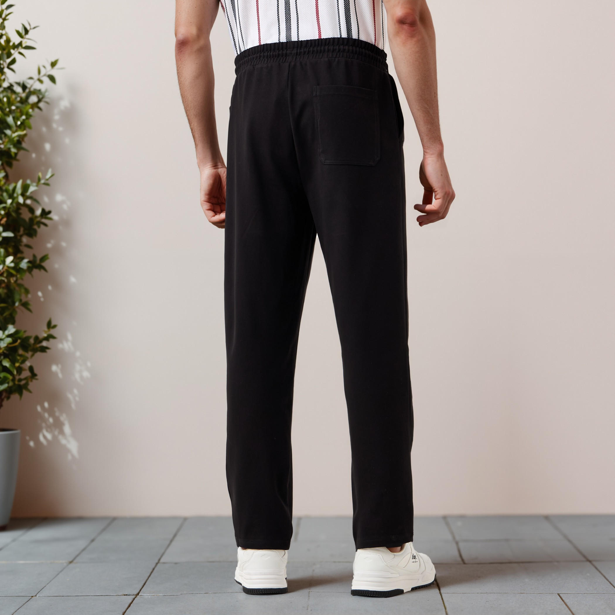 Regular Fit Flexi Waist Pants with Pocket -men-clothing-bottoms-trousersandchinos-trousers-image-3