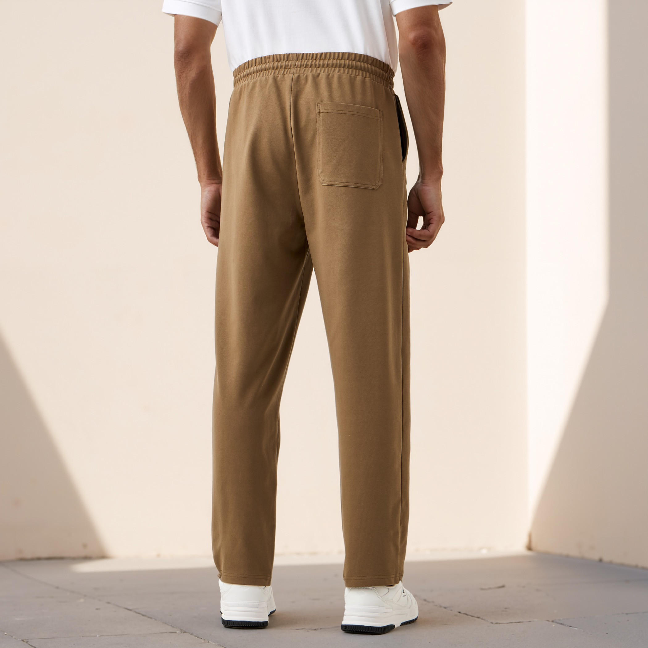 Regular Fit Flexi Waist Pants with Pocket -men-clothing-bottoms-trousersandchinos-trousers-image-3