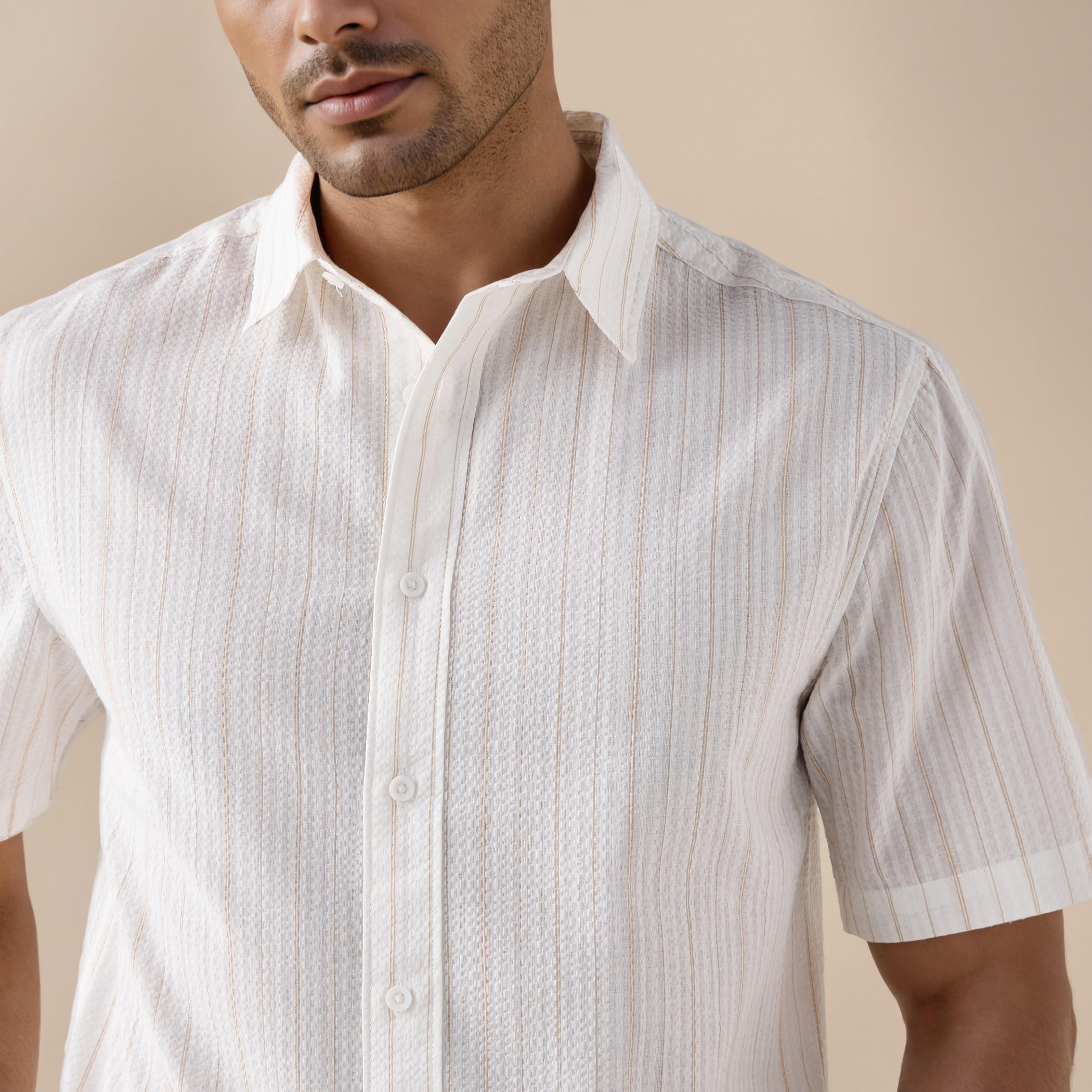 Regular Fit Pinstriped Seersucker Shirt-men-clothing-shirts-image-4