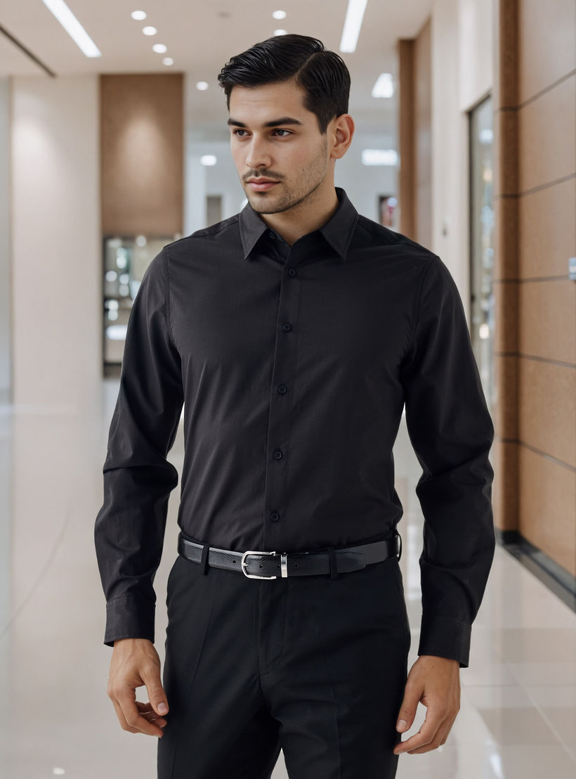قميص بوبلين بقصة مريحة-men-clothing-shirts-image-5