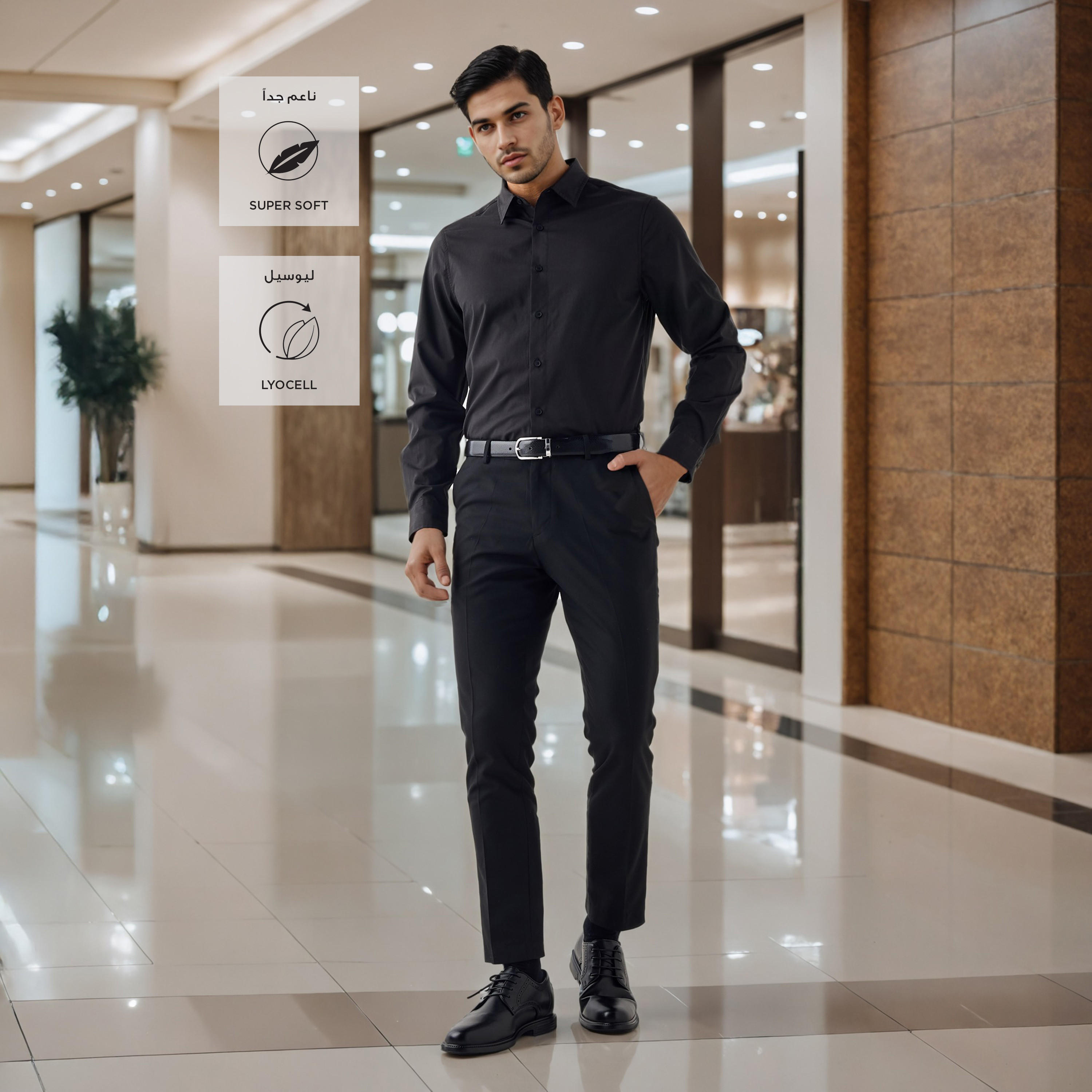 قميص بوبلين بقصة مريحة-men-clothing-shirts-image-4