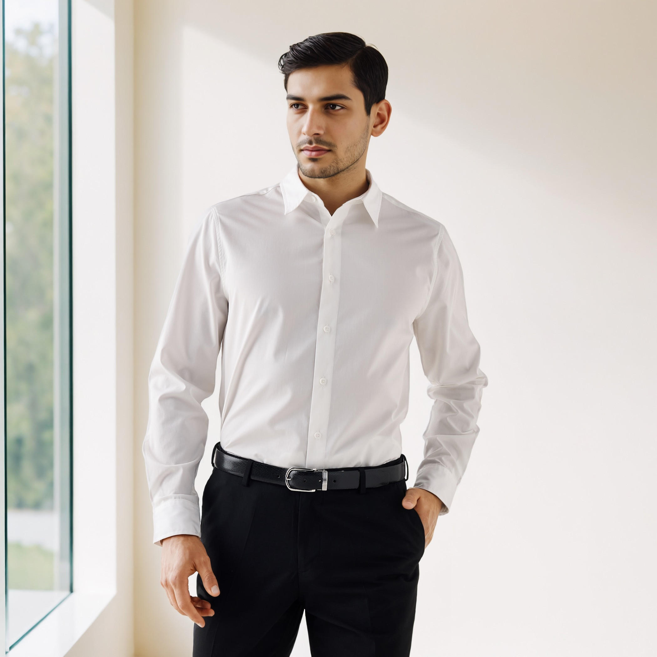Relaxed Fit Poplin Shirt-men-clothing-shirts-image-1