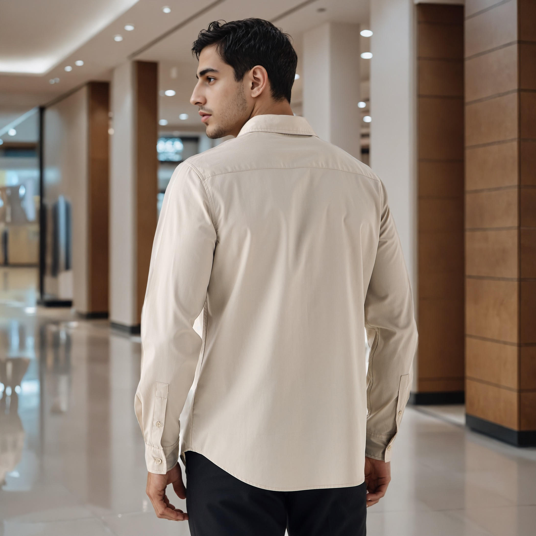 Relaxed Fit Poplin Shirt-men-clothing-shirts-image-3