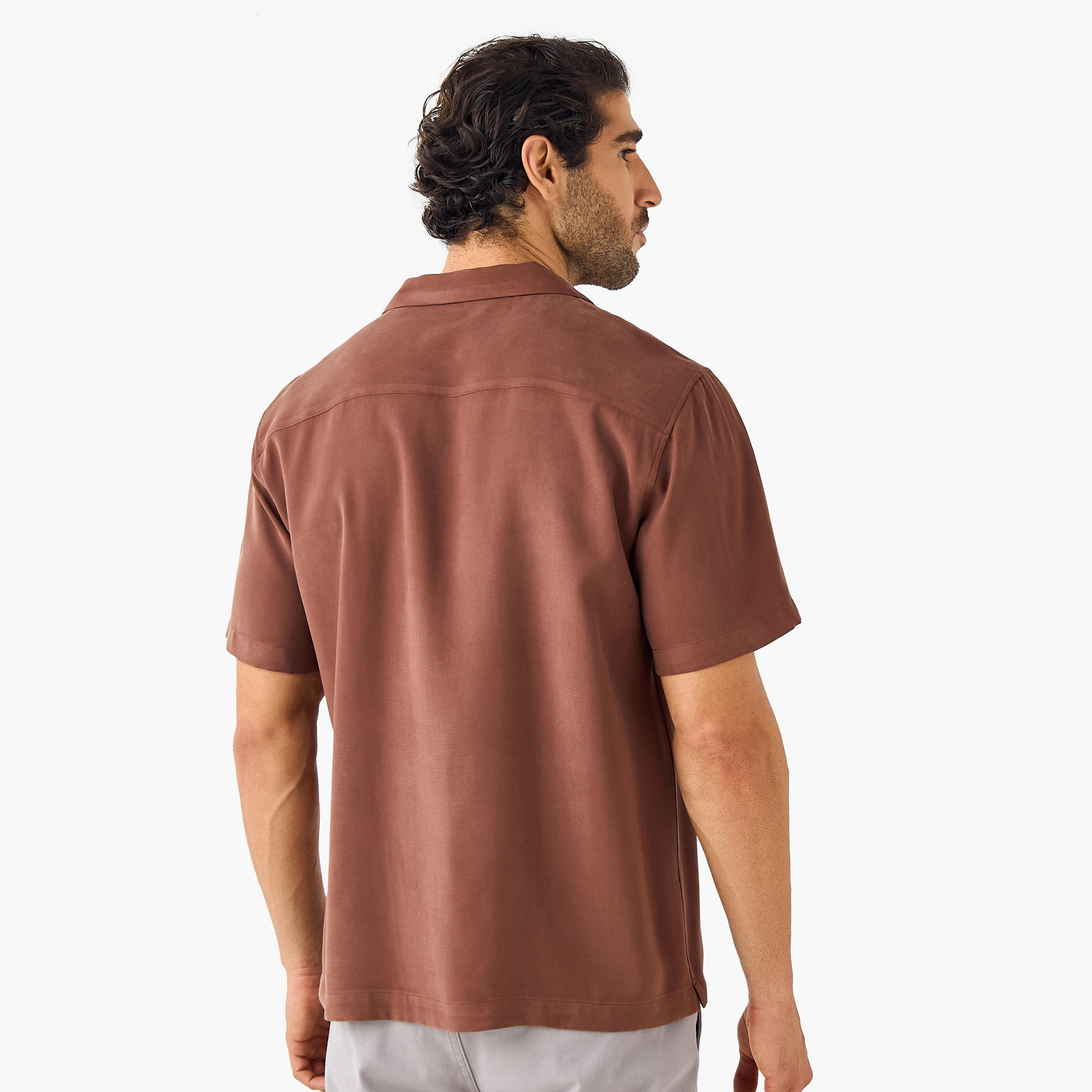 Relaxed Fit Collared Resort Shirt-men-clothing-shirts-image-3