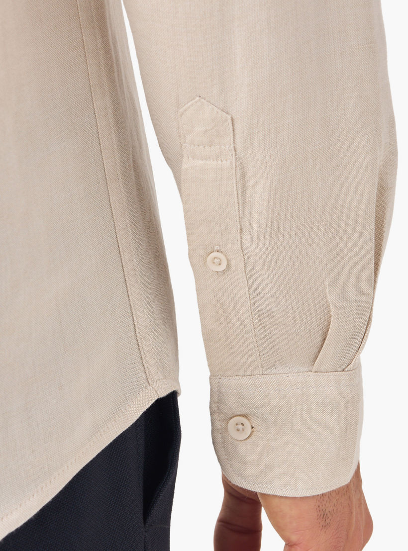 Regular Fit Linen Blend Shirt-men-clothing-shirts-image-6