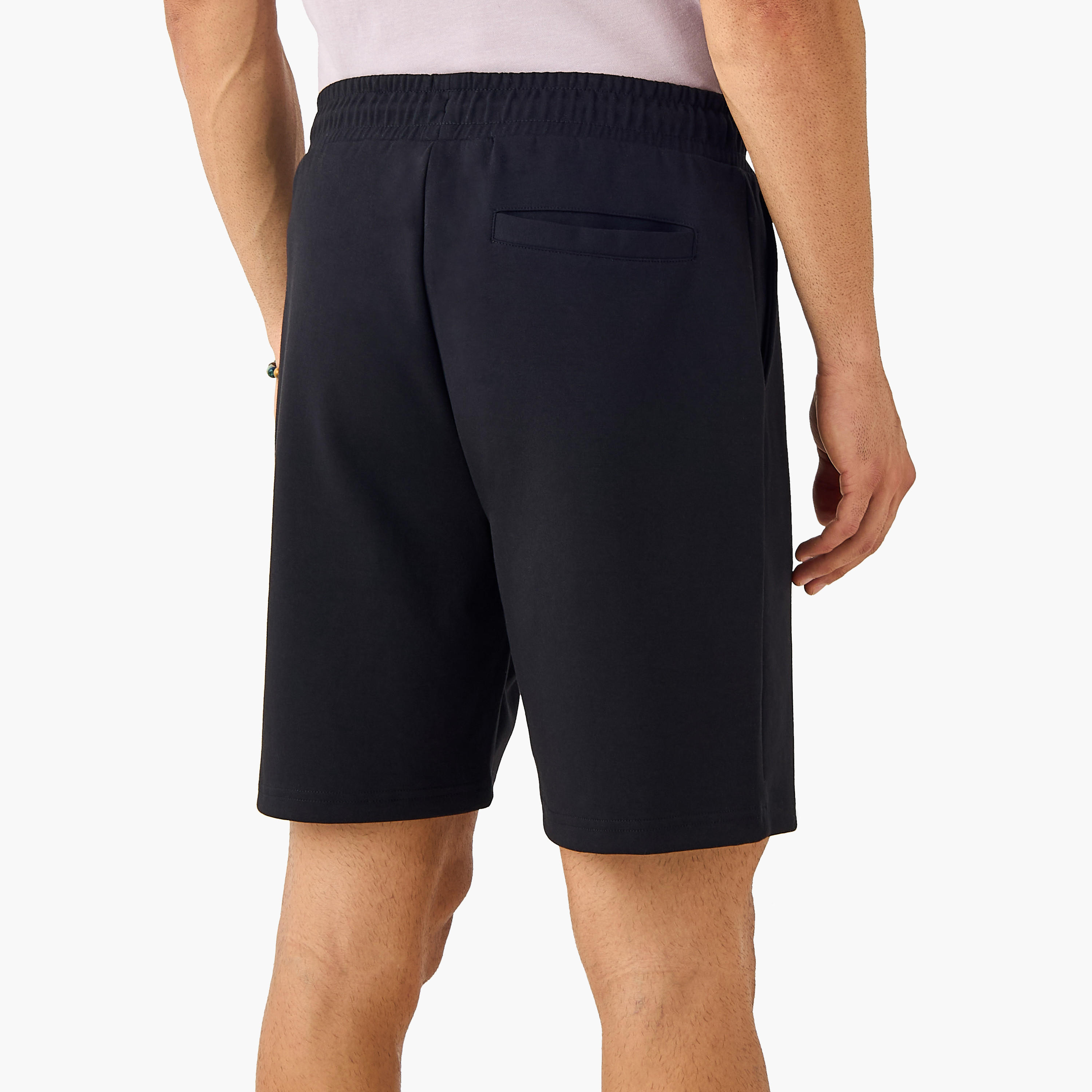 Regular Fit Scuba Flexi Waist Shorts with Pockets-men-clothing-bottoms-shorts-image-3