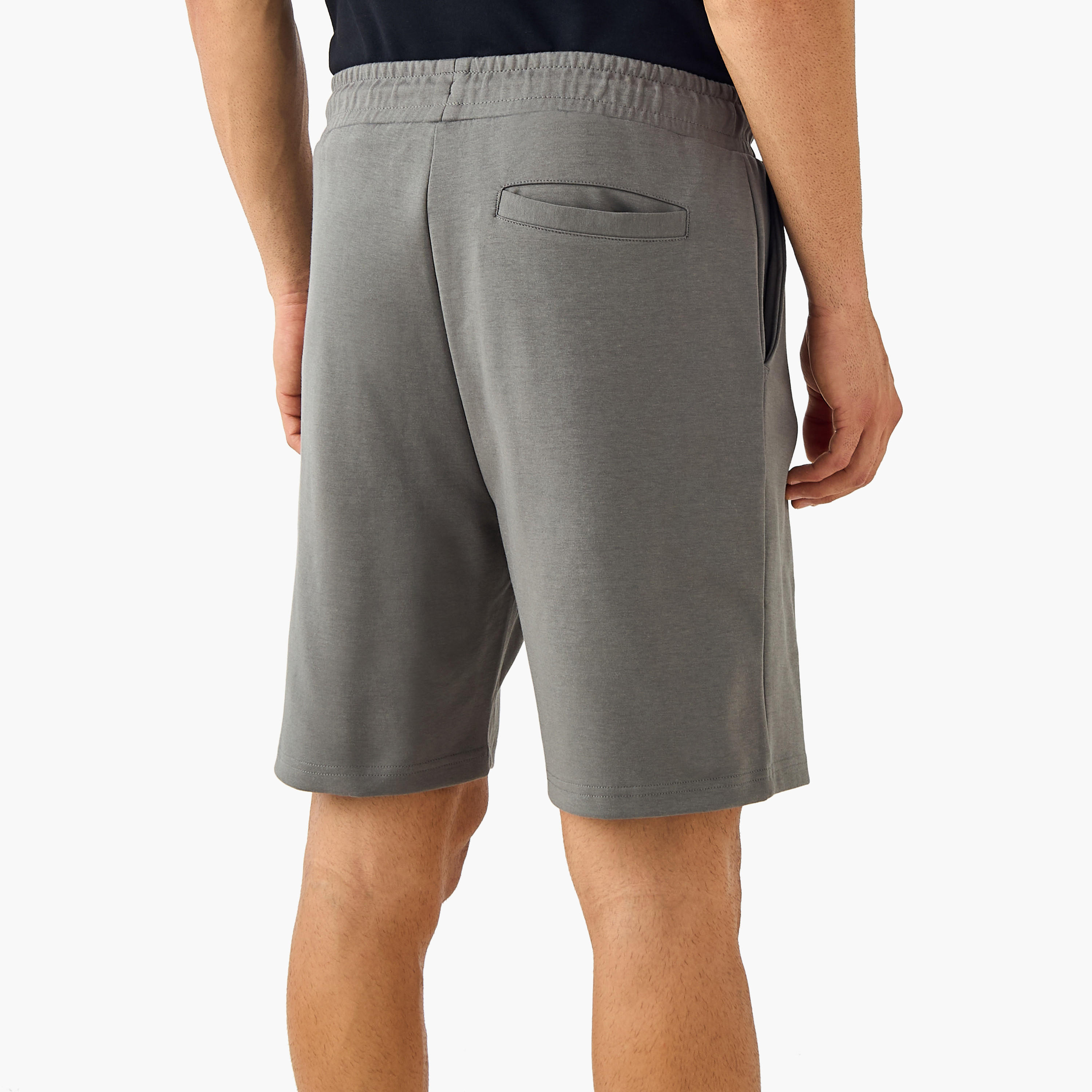 Regular Fit Scuba Flexi Waist Shorts with Pockets-men-clothing-bottoms-shorts-image-3