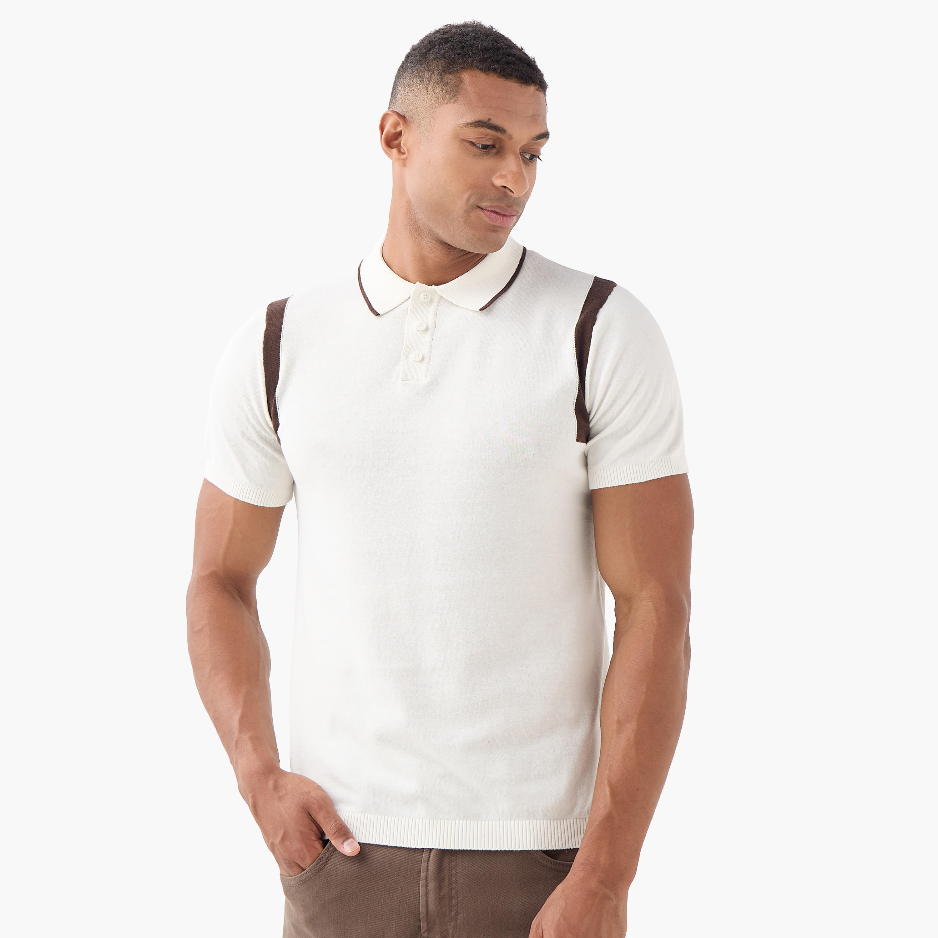 Panelled Polo T-shirt-men-clothing-tshirtsandpolos-polos-image-1