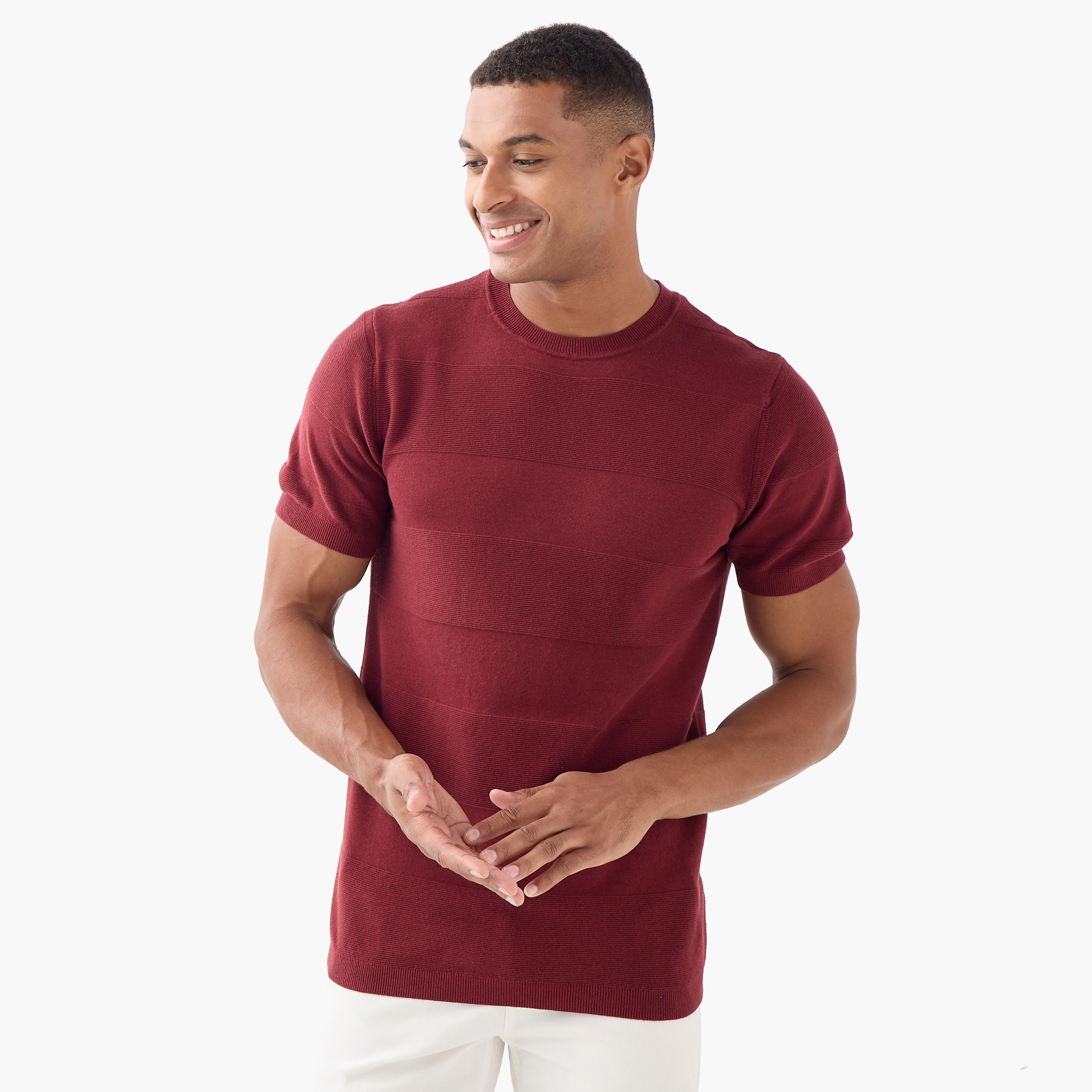 Ribbed Crew Neck T-shirt-men-clothing-tshirtsandpolos-tshirts-image-1