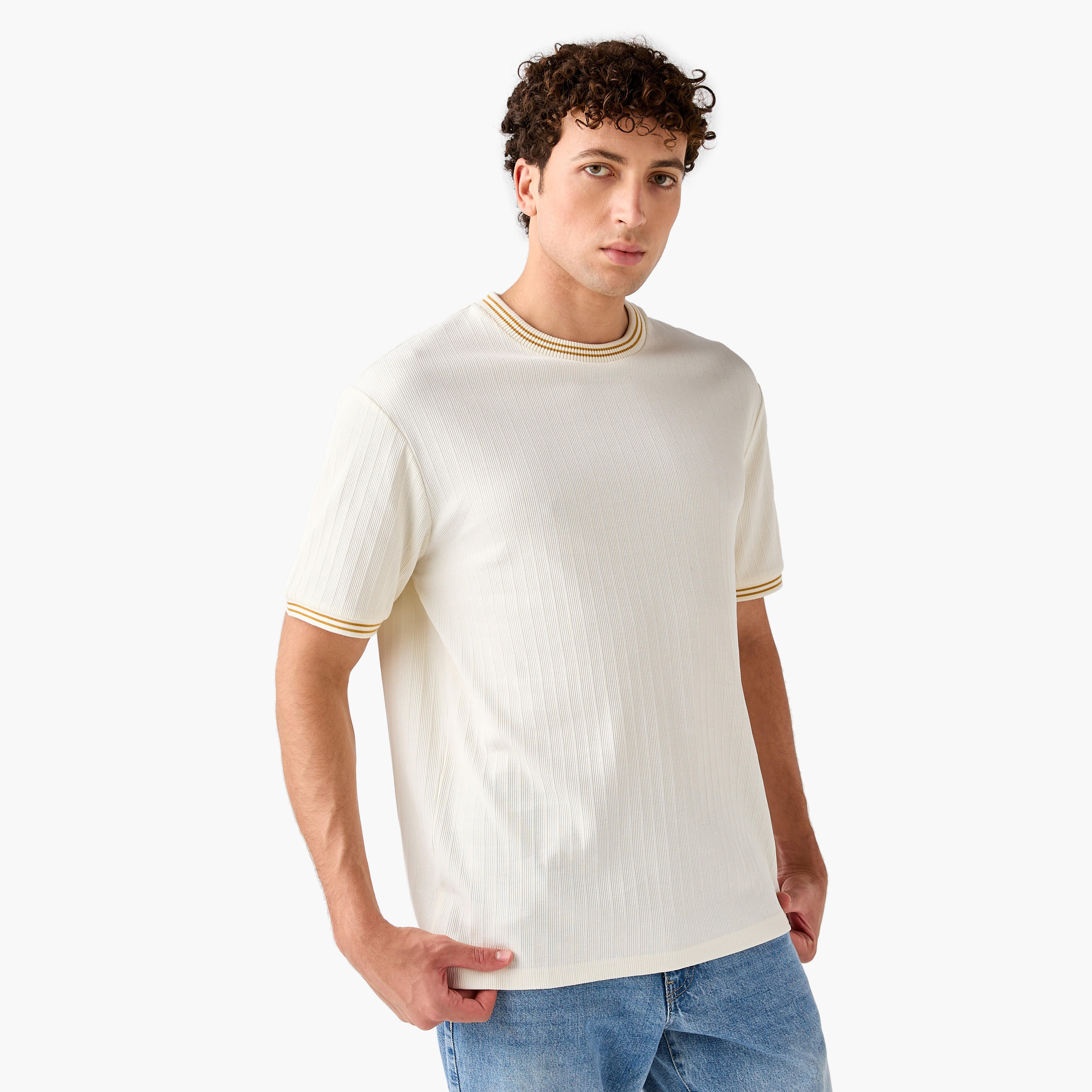 Ribbed Crew Neck T-shirt-men-clothing-tshirtsandpolos-tshirts-image-1