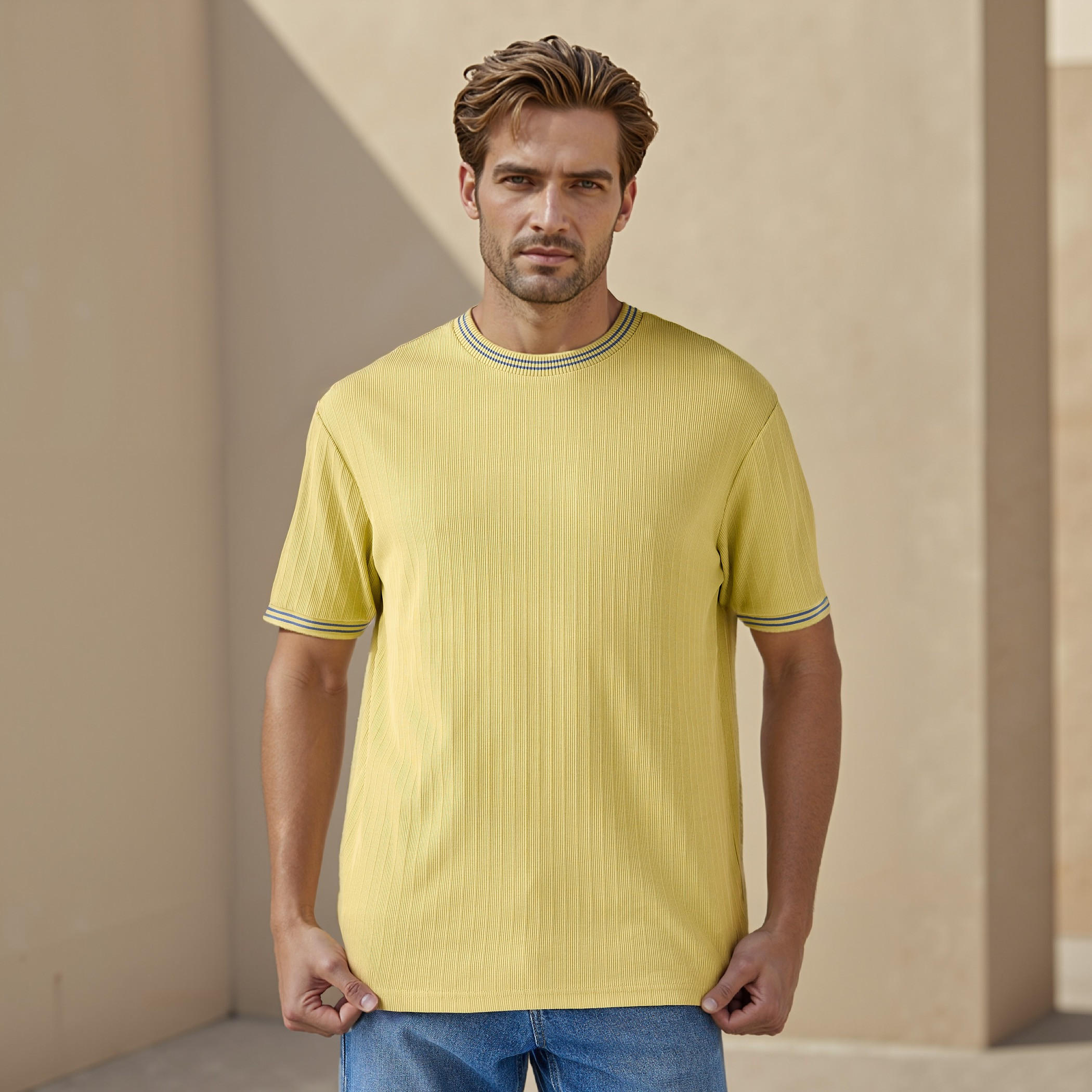 Ribbed Crew Neck T-shirt-men-clothing-tshirtsandpolos-tshirts-image-1