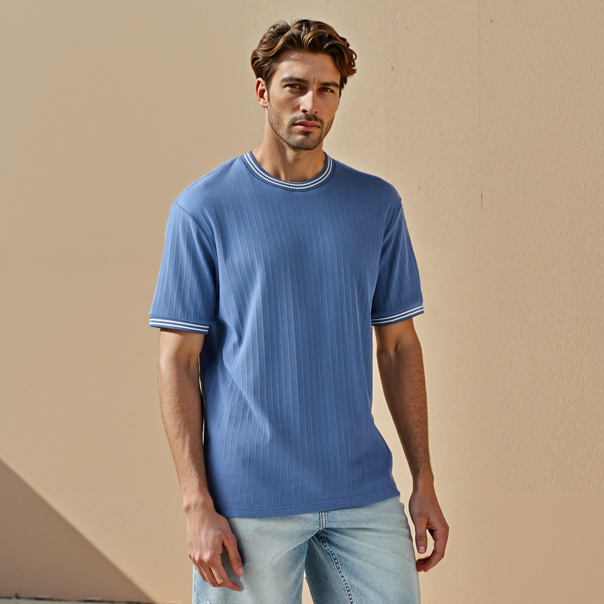 Ribbed Crew Neck T-shirt-men-clothing-tshirtsandpolos-tshirts-image-1