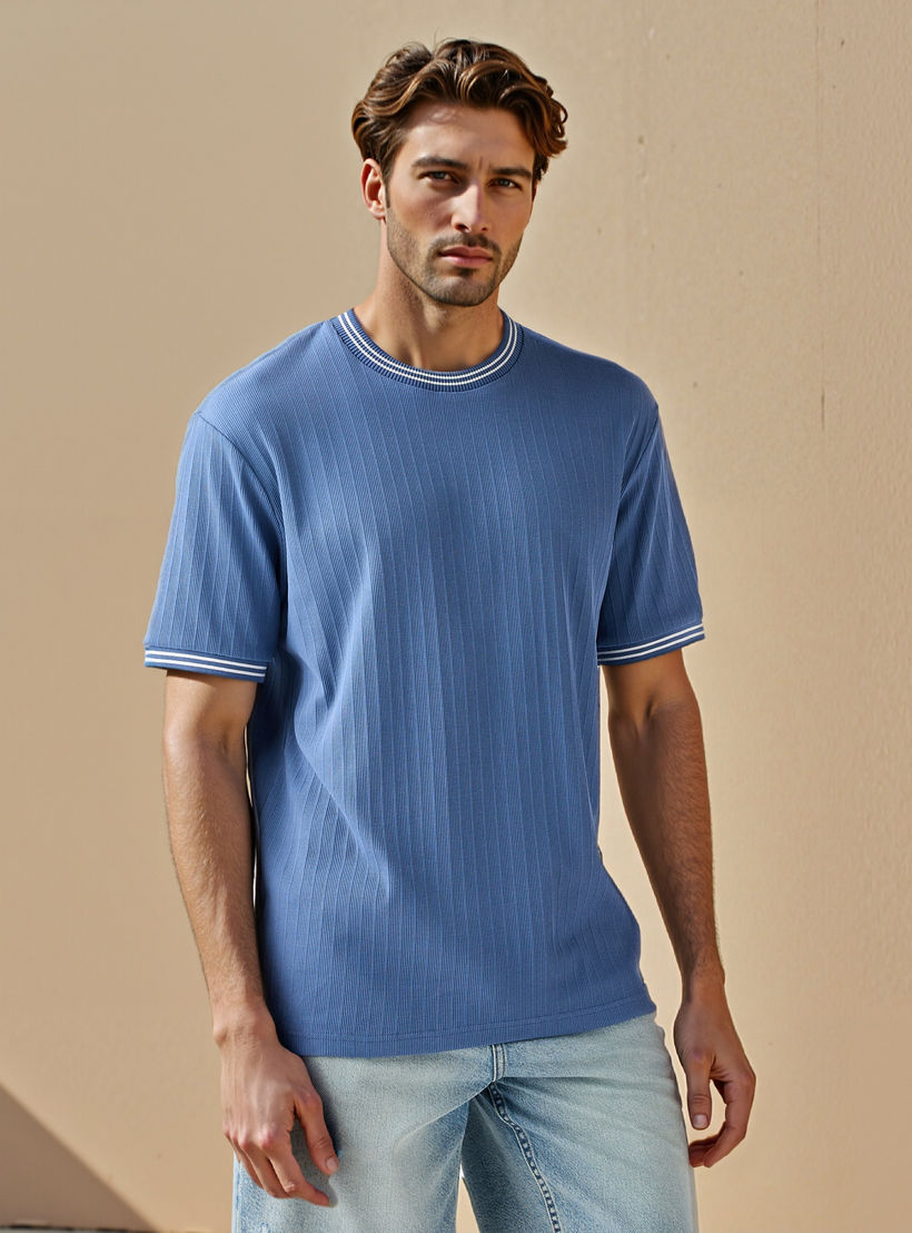 Ribbed Crew Neck T-shirt-men-clothing-tshirtsandpolos-tshirts-image-1