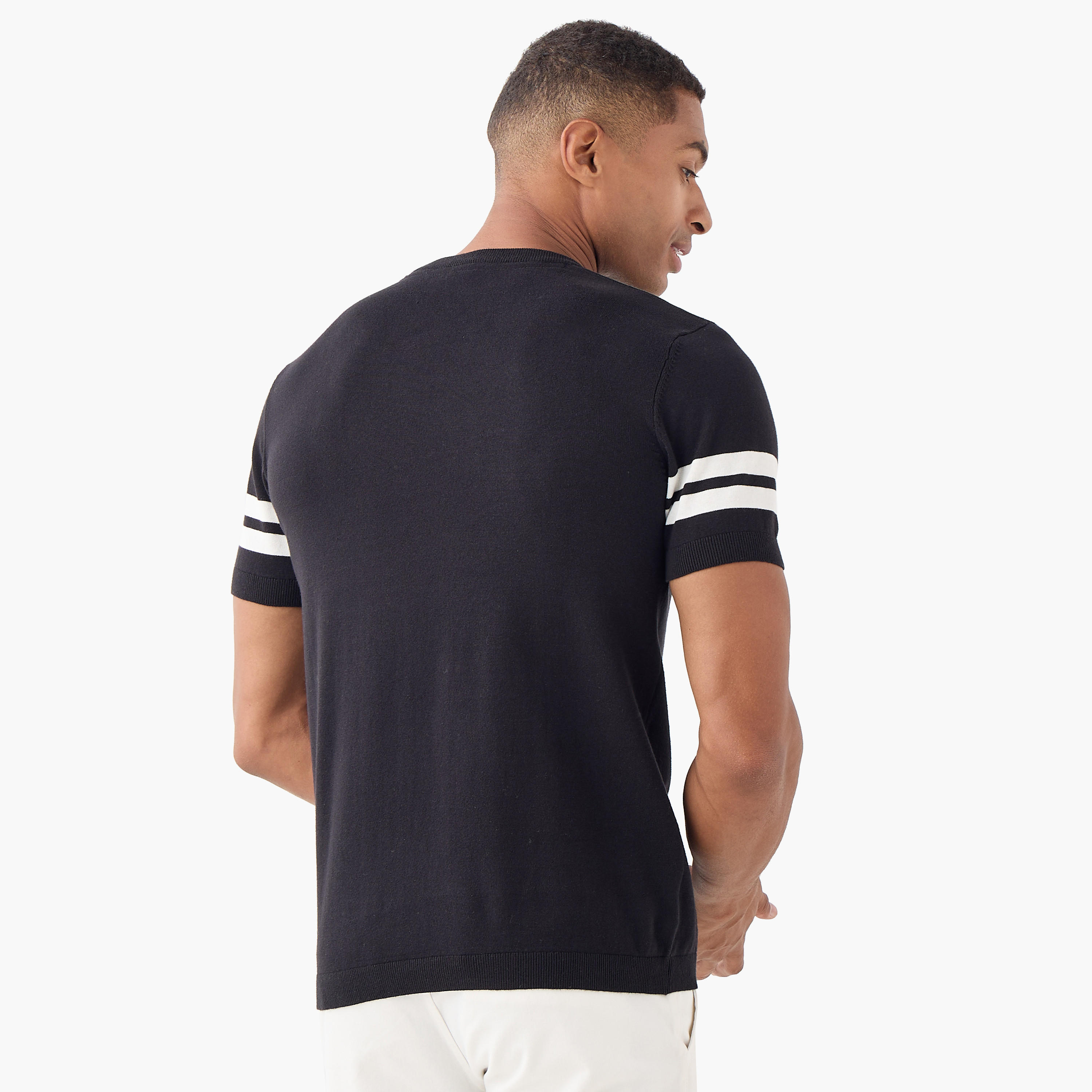 Stripe Detail Crew Neck T-shirt-men-clothing-tshirtsandpolos-tshirts-image-3