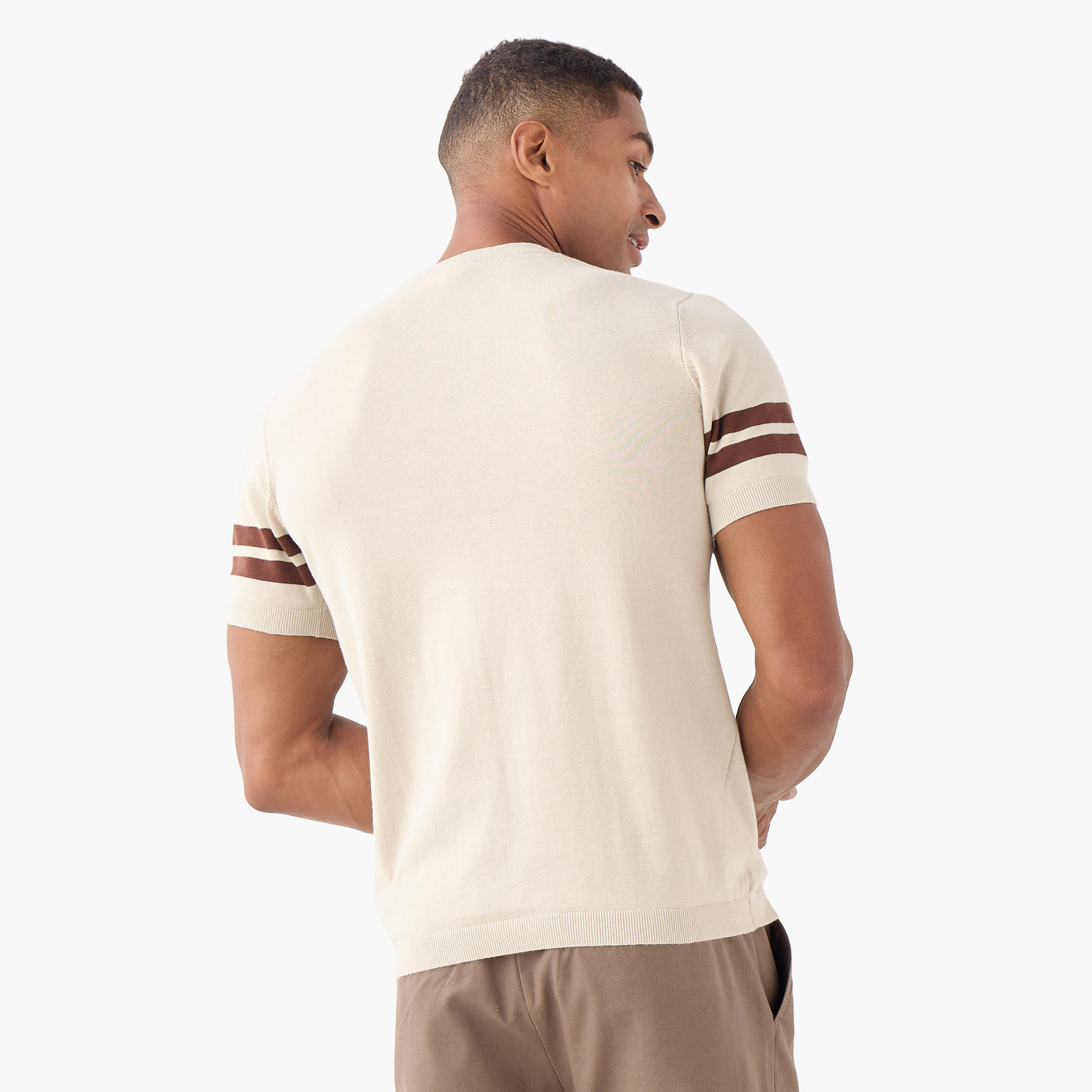 Stripe Detail Crew Neck T-shirt-men-clothing-tshirtsandpolos-tshirts-image-3