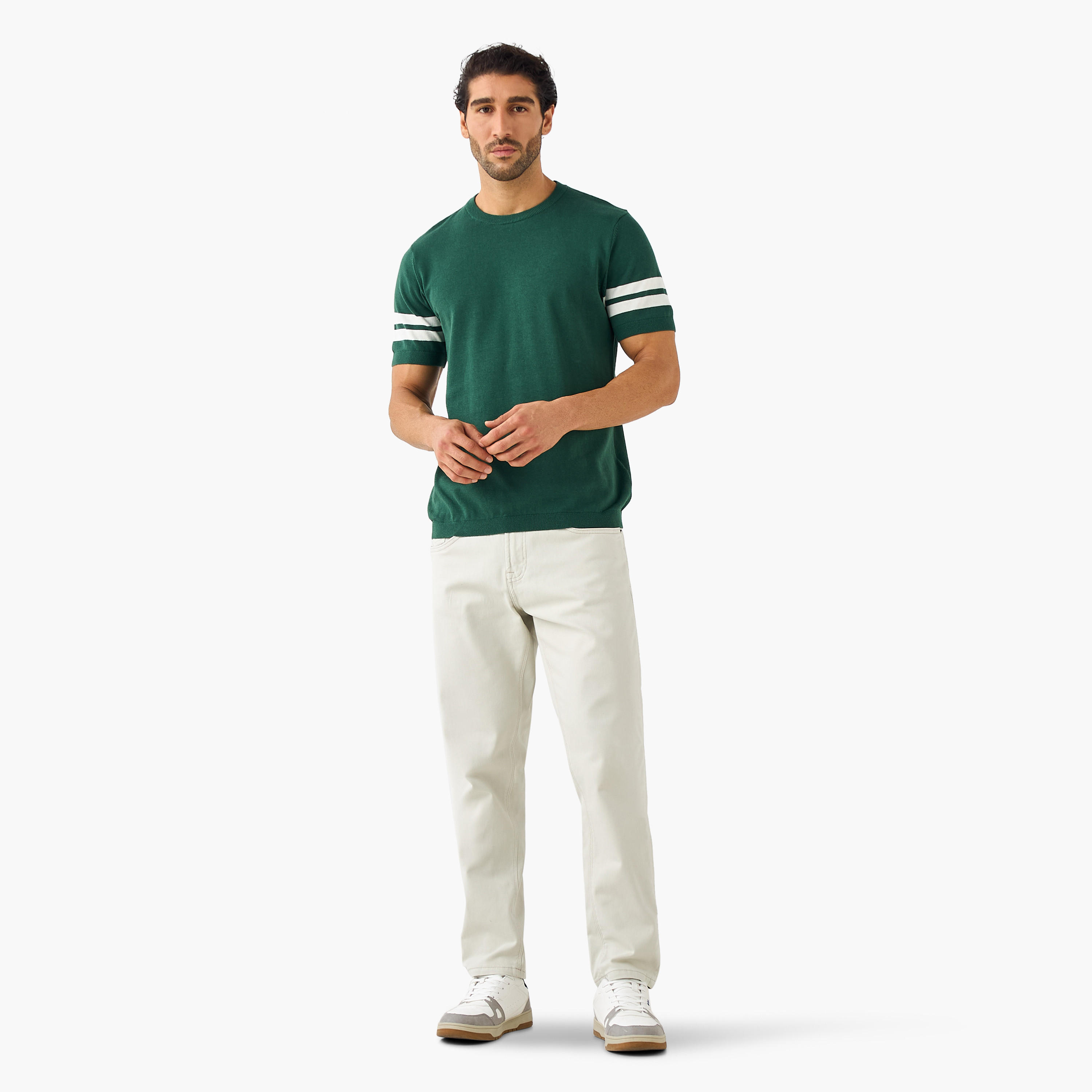 تيشيرت مقلّم بياقة ضيقة-men-clothing-tshirtsandpolos-tshirts-image-3