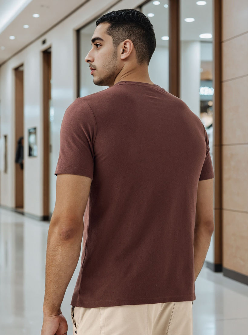 تيشيرت أومبري مقلم بياقة ضيقة-men-clothing-tshirtsandpolos-tshirts-image-3