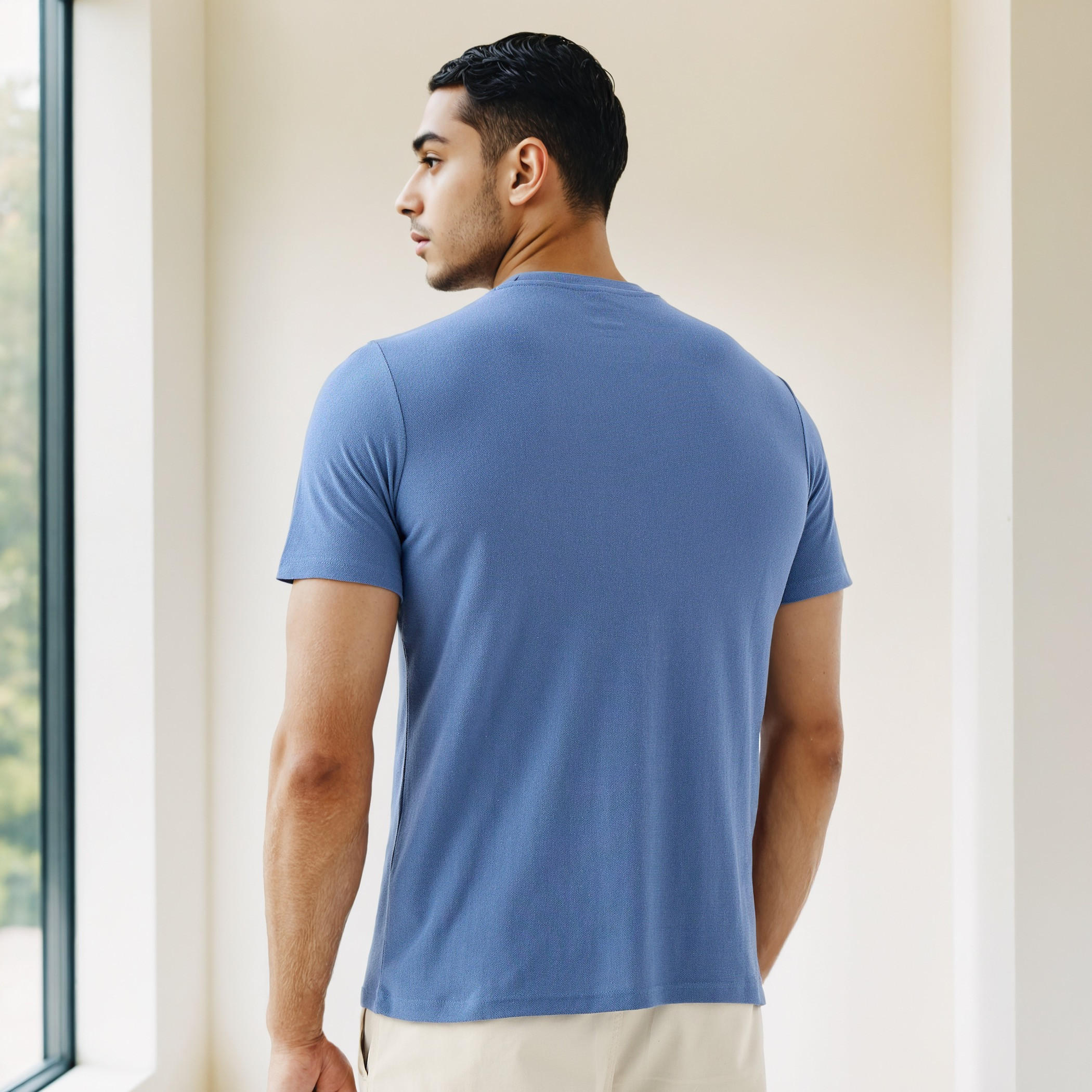 تيشيرت أومبري مقلم بياقة ضيقة-men-clothing-tshirtsandpolos-tshirts-image-3