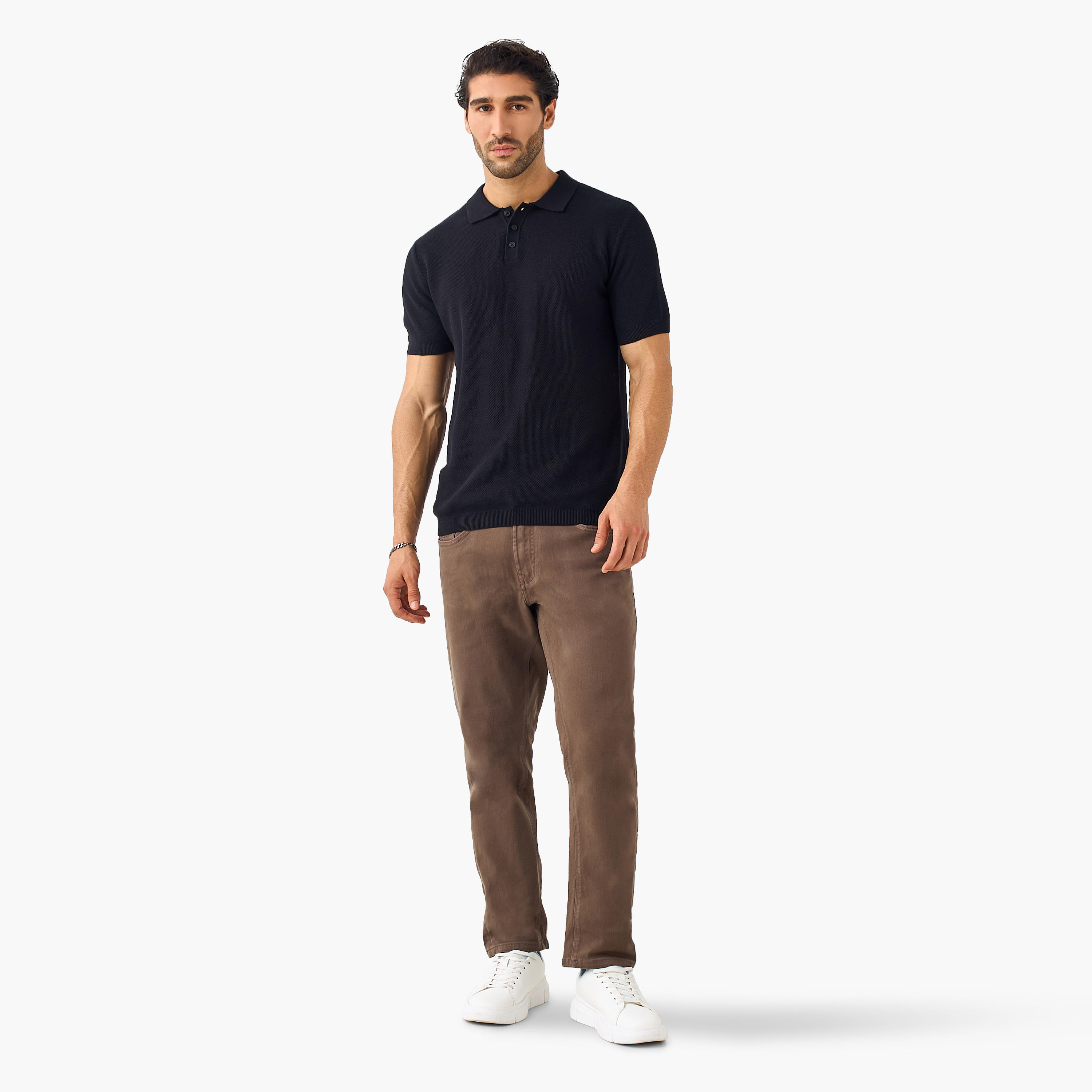 Herringbone Textured Polo T-shirt-men-clothing-tshirtsandpolos-polos-image-2