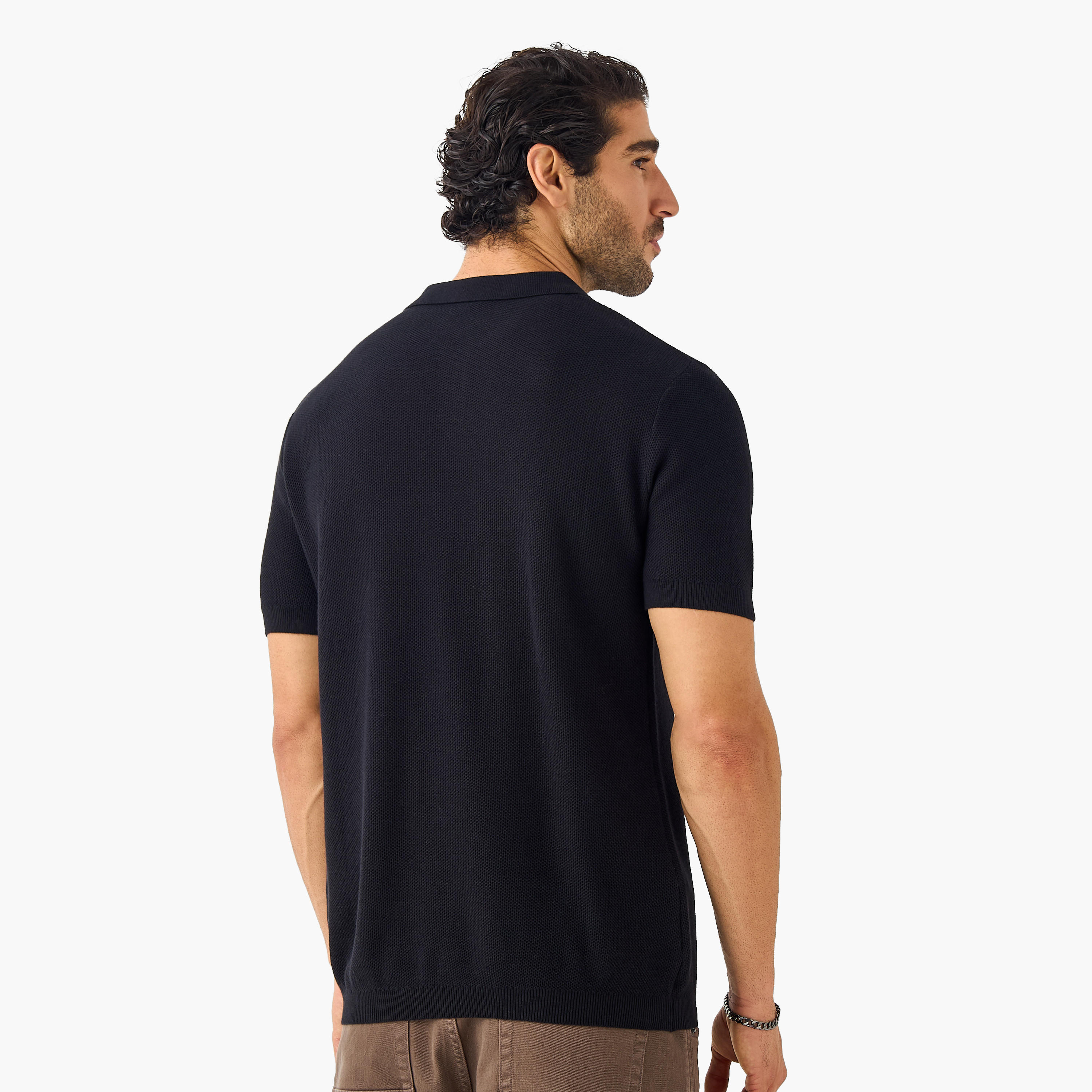 Herringbone Textured Polo T-shirt-men-clothing-tshirtsandpolos-polos-image-3