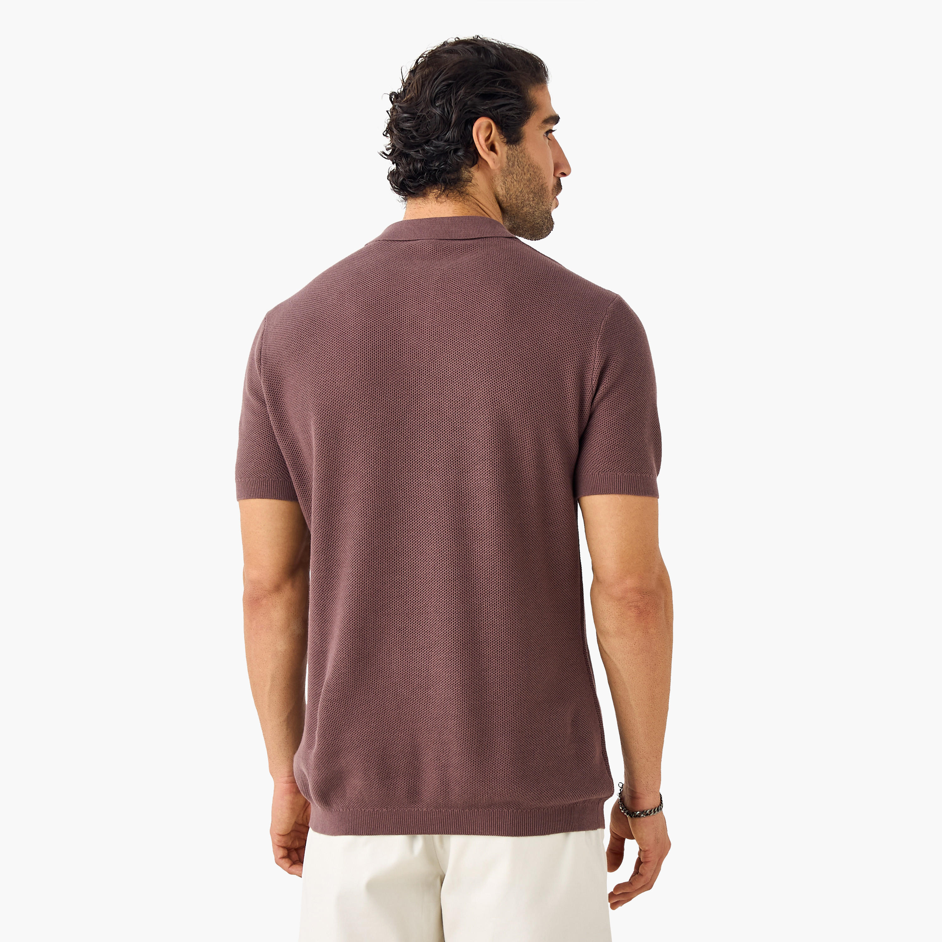 تيشيرت بولو  هيرنجبون بارز الملمس-men-clothing-tshirtsandpolos-polos-image-3