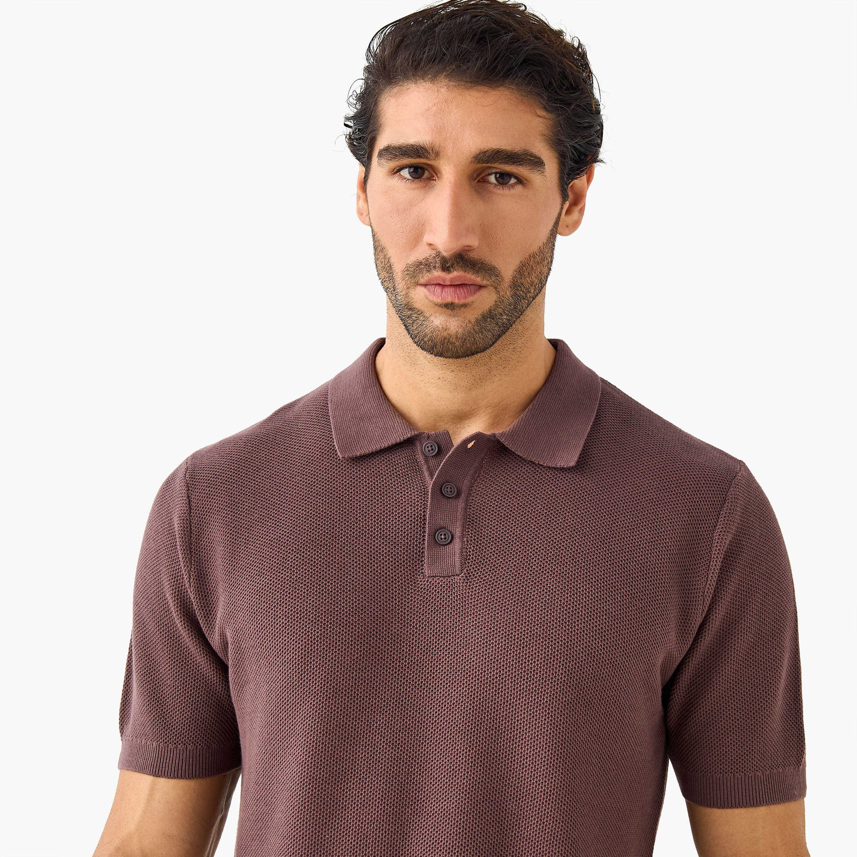 تيشيرت بولو  هيرنجبون بارز الملمس-men-clothing-tshirtsandpolos-polos-image-4